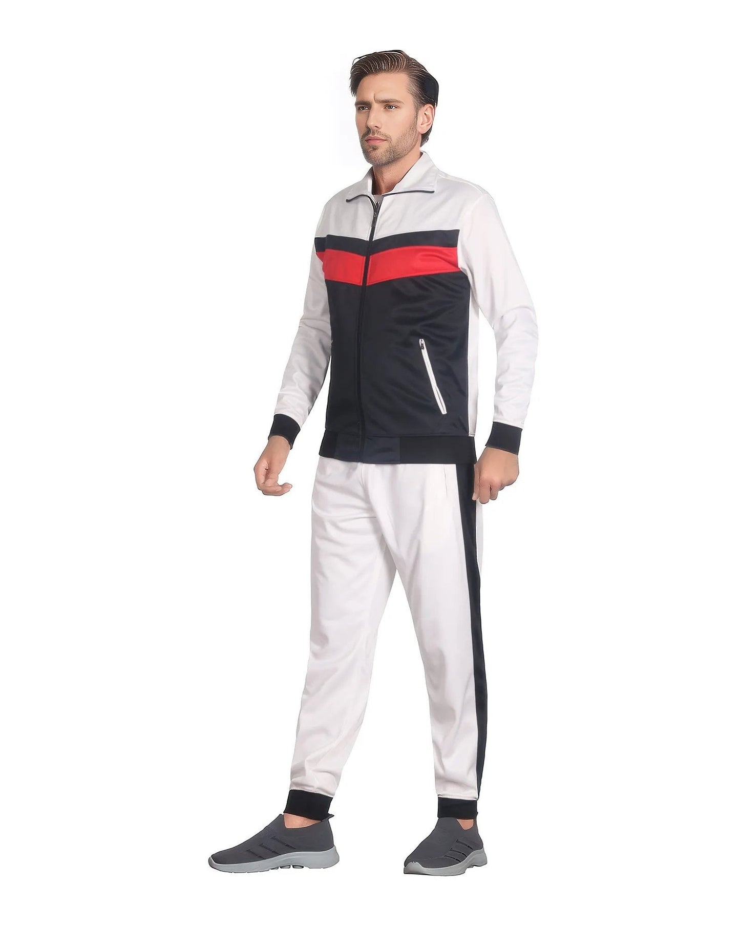 Men's Active Daily wear Tracksuit Jogger Track Jacket & Track Pants Jogging Suit