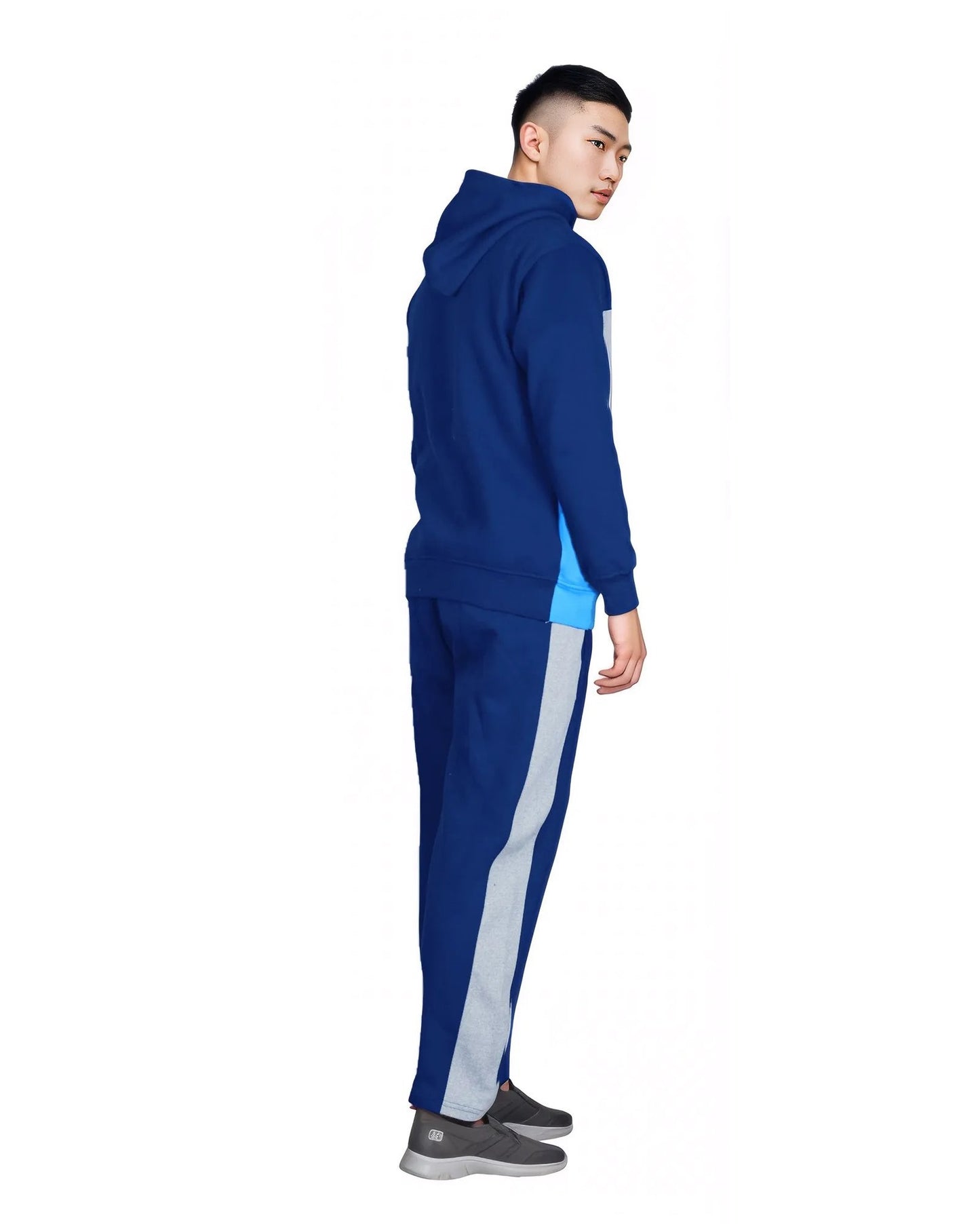 Men’s 2-piece Heavy Duty & matching Sweatpants Pullover Hoodie suit with stand