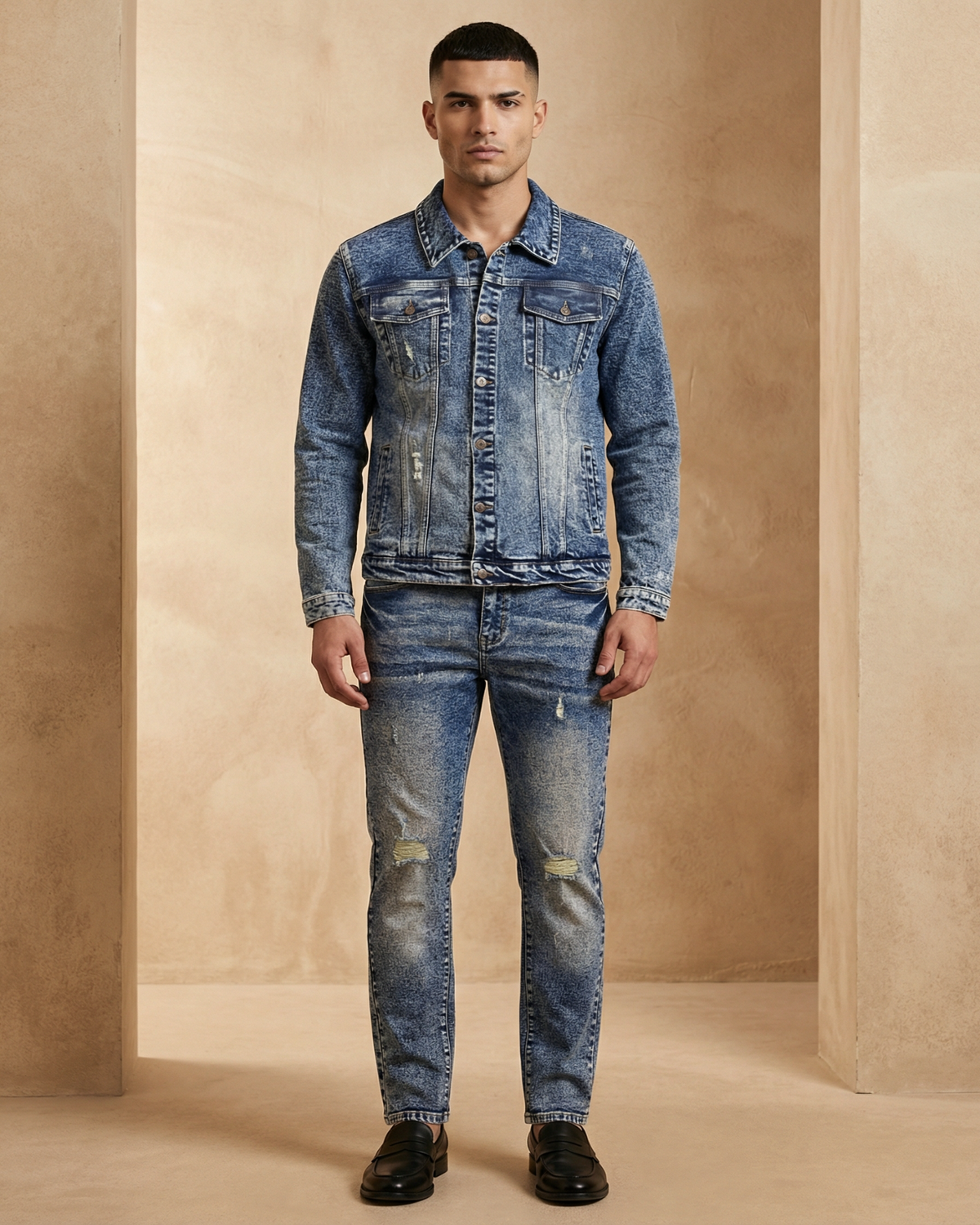 Men’s Premium Vintage wash Jean Suit – alternate view 13