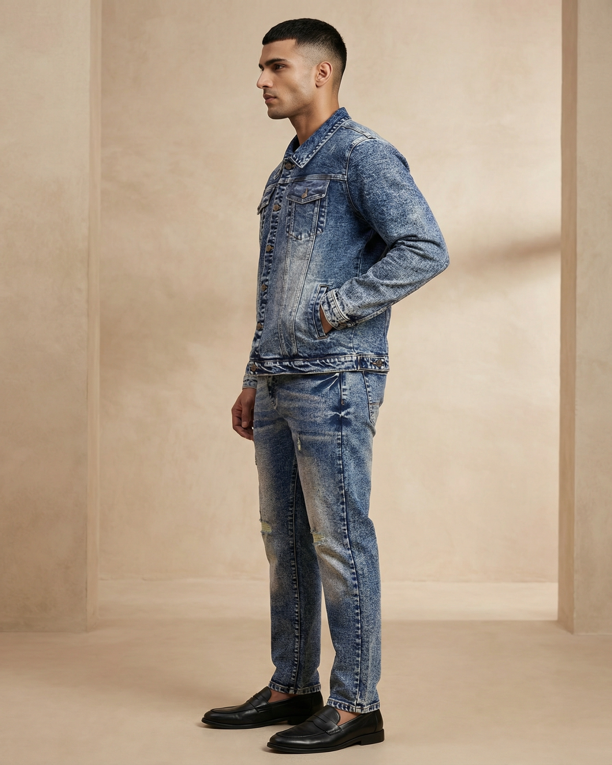 Men’s Premium Vintage wash Jean Suit – alternate view 15