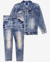 Men’s Premium Vintage wash Jean Suit