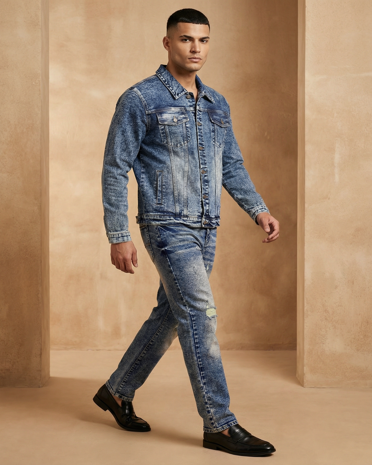 Men’s Premium Vintage wash Jean Suit – alternate view 14