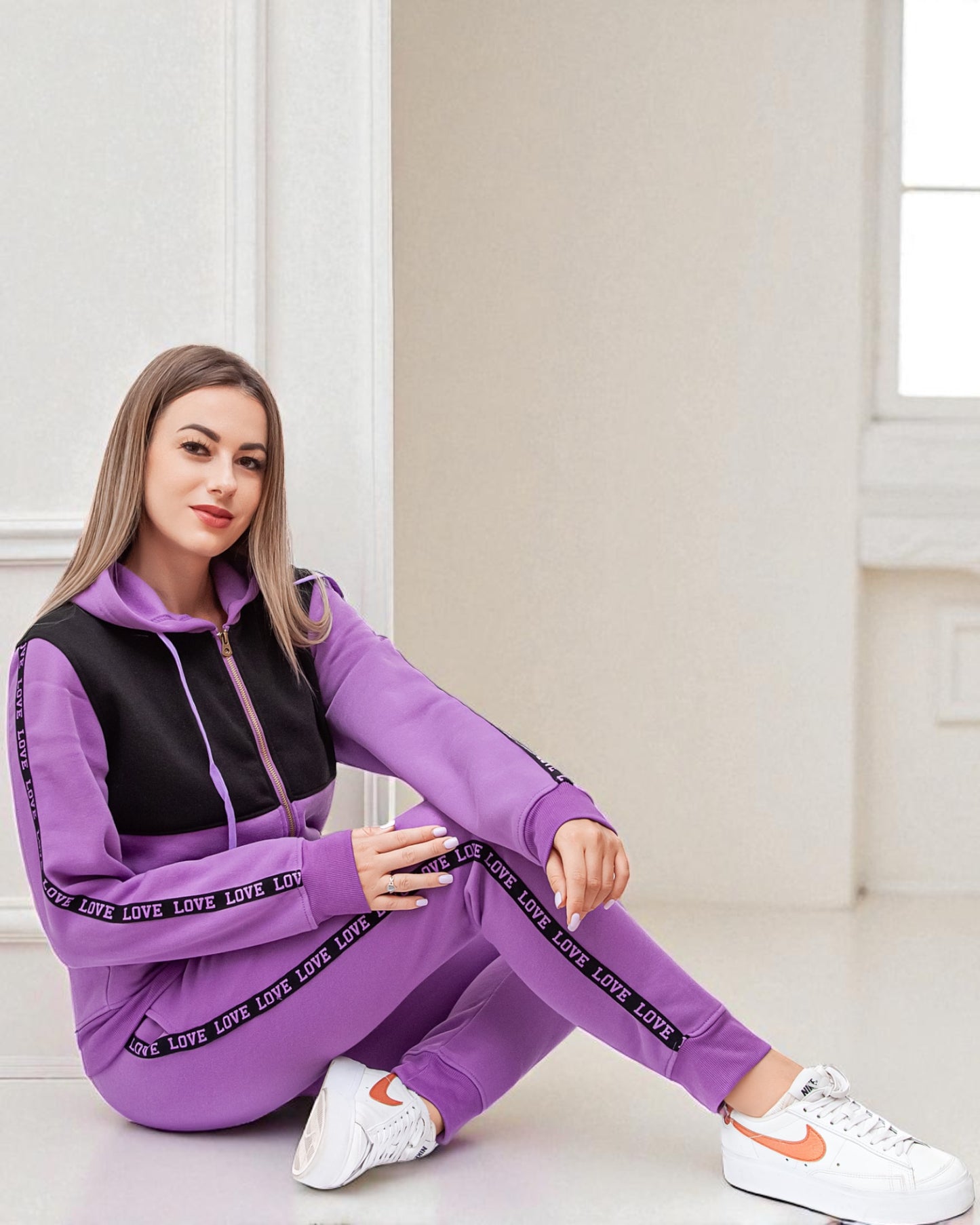 Women's Sweatsuit Love Stripe Outfit