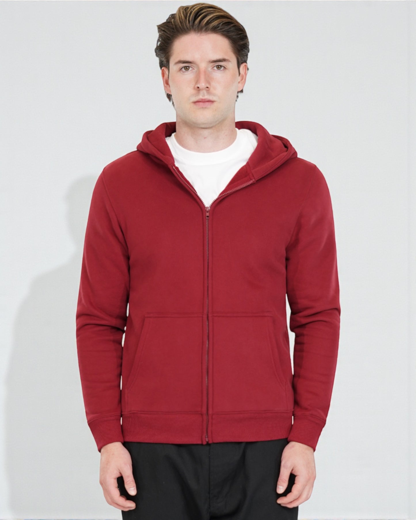 CloudSoft Fleece Zip-Up Hoodie – Everyday Comfort & Style