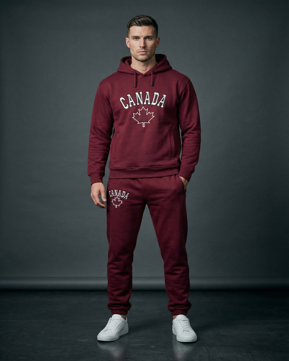 Men's Classic Pullover Canada Print Sweatsuit – alternate view 23