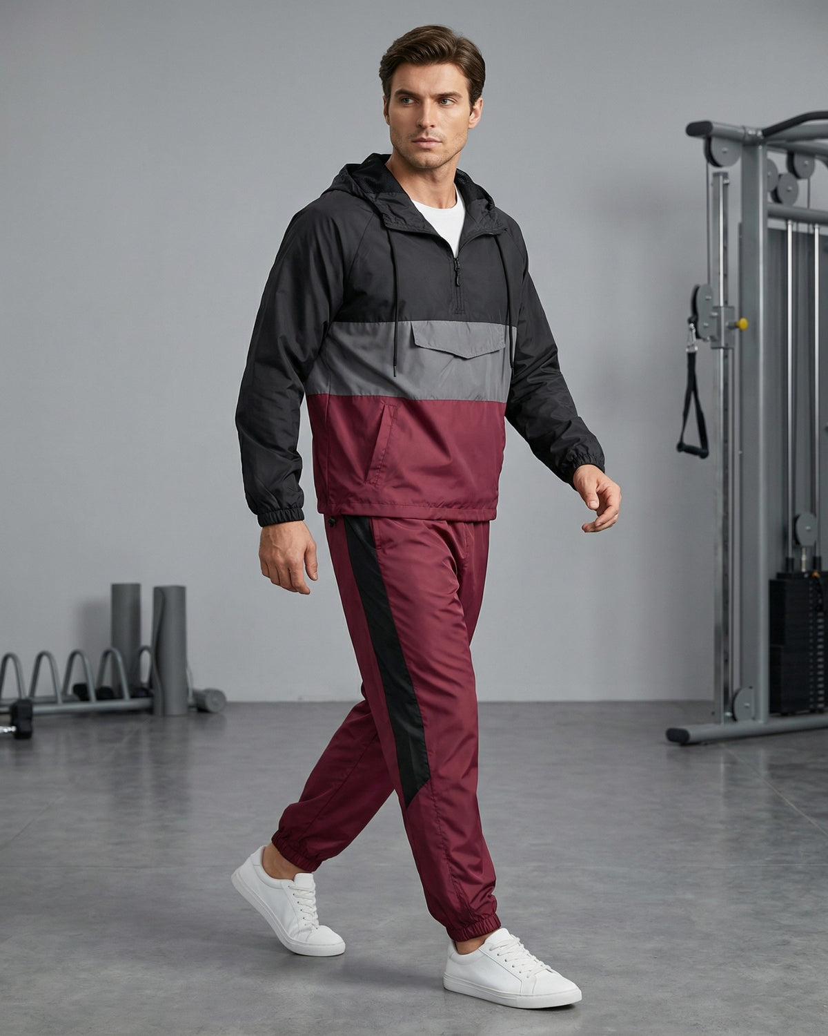 Men's Quarter-Zip Windbreaker Set – alternate view 8