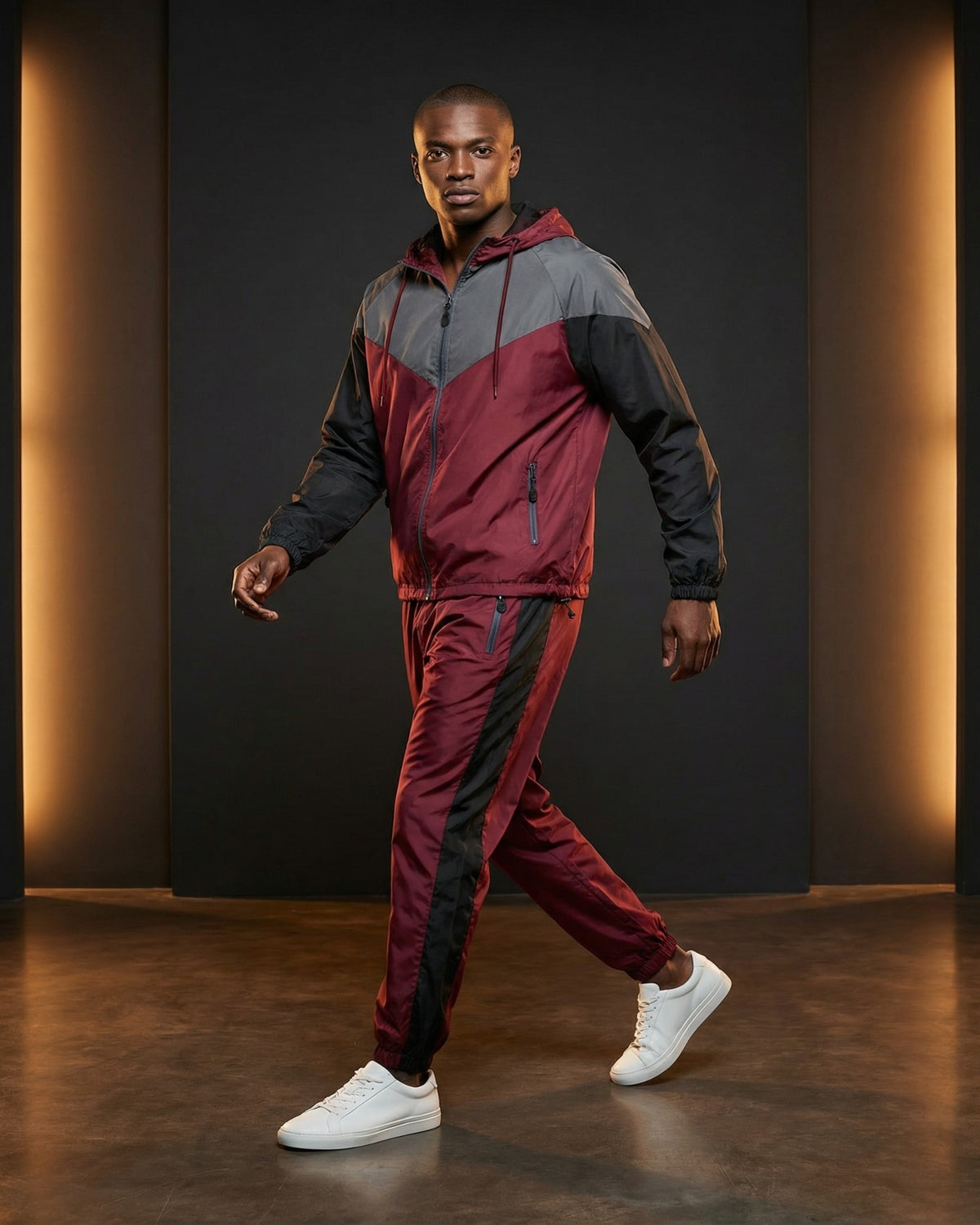 Men's Colorblock Windbreaker Workout Set – alternate view 13