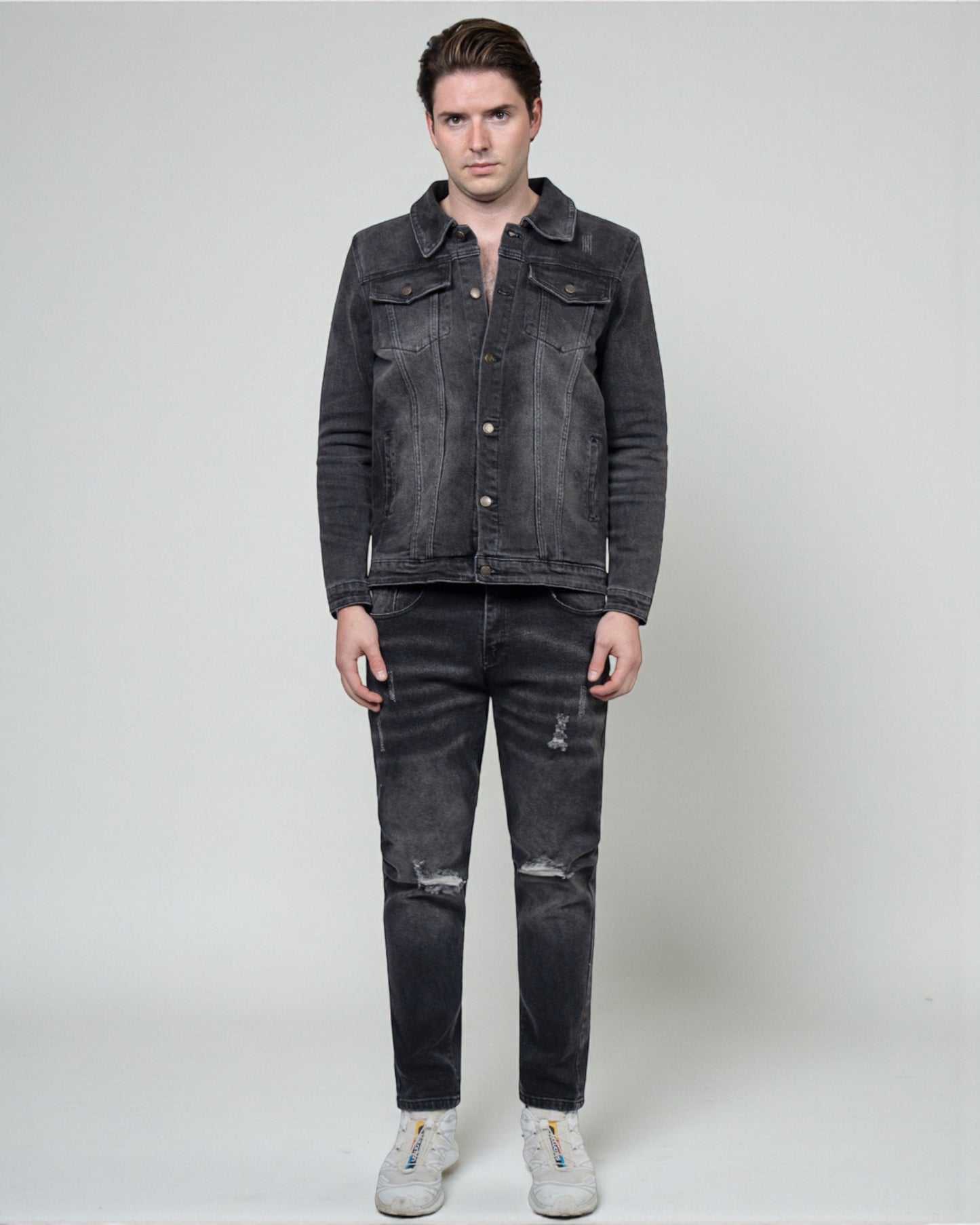 Men’s Premium Denim Vintage wash Jean Suit