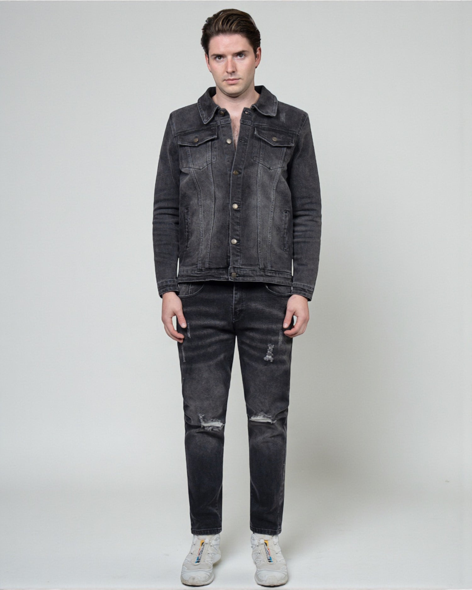 Men’s Premium Denim Vintage wash Jean Suit