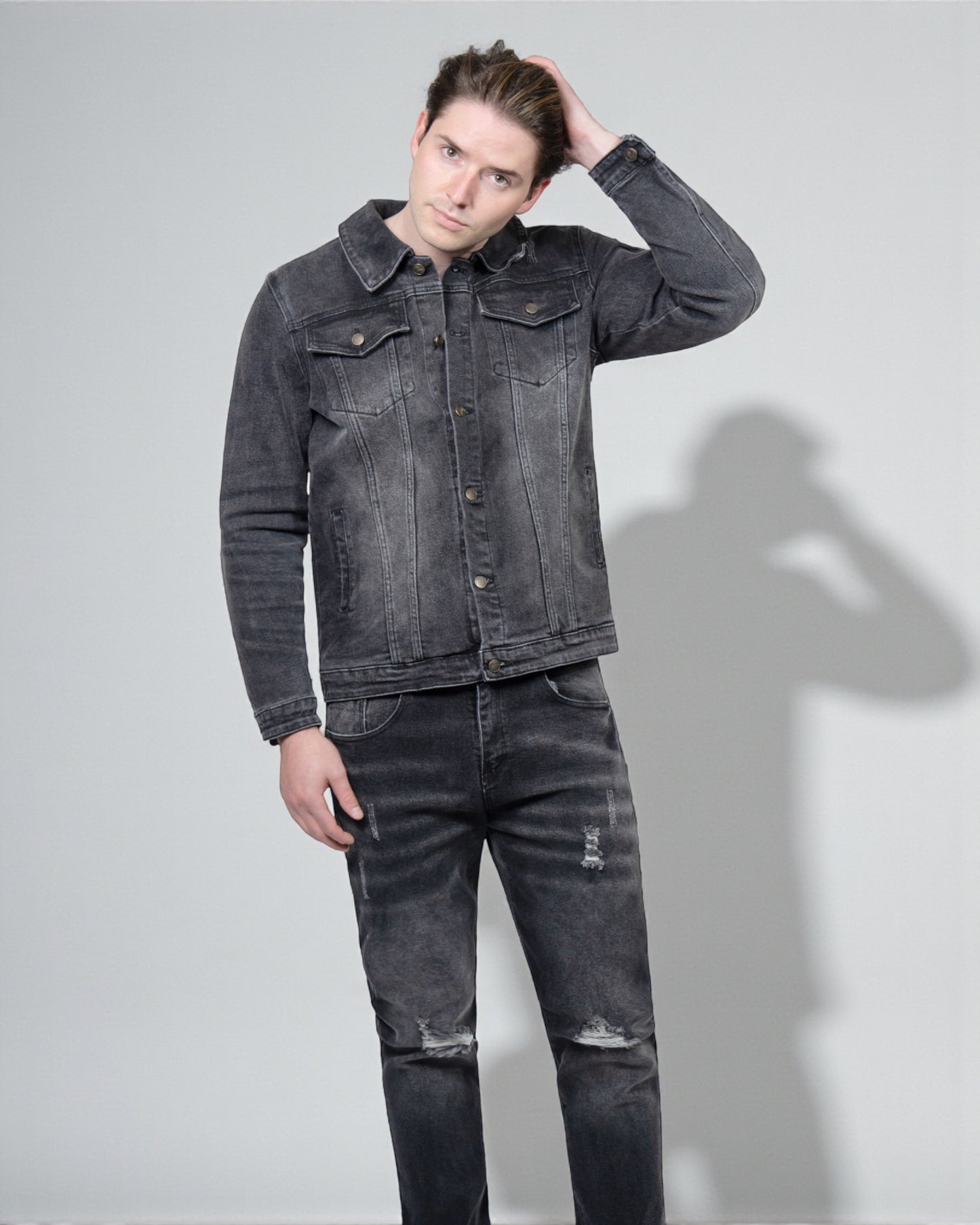 Men’s Premium Denim Vintage wash Jean Suit