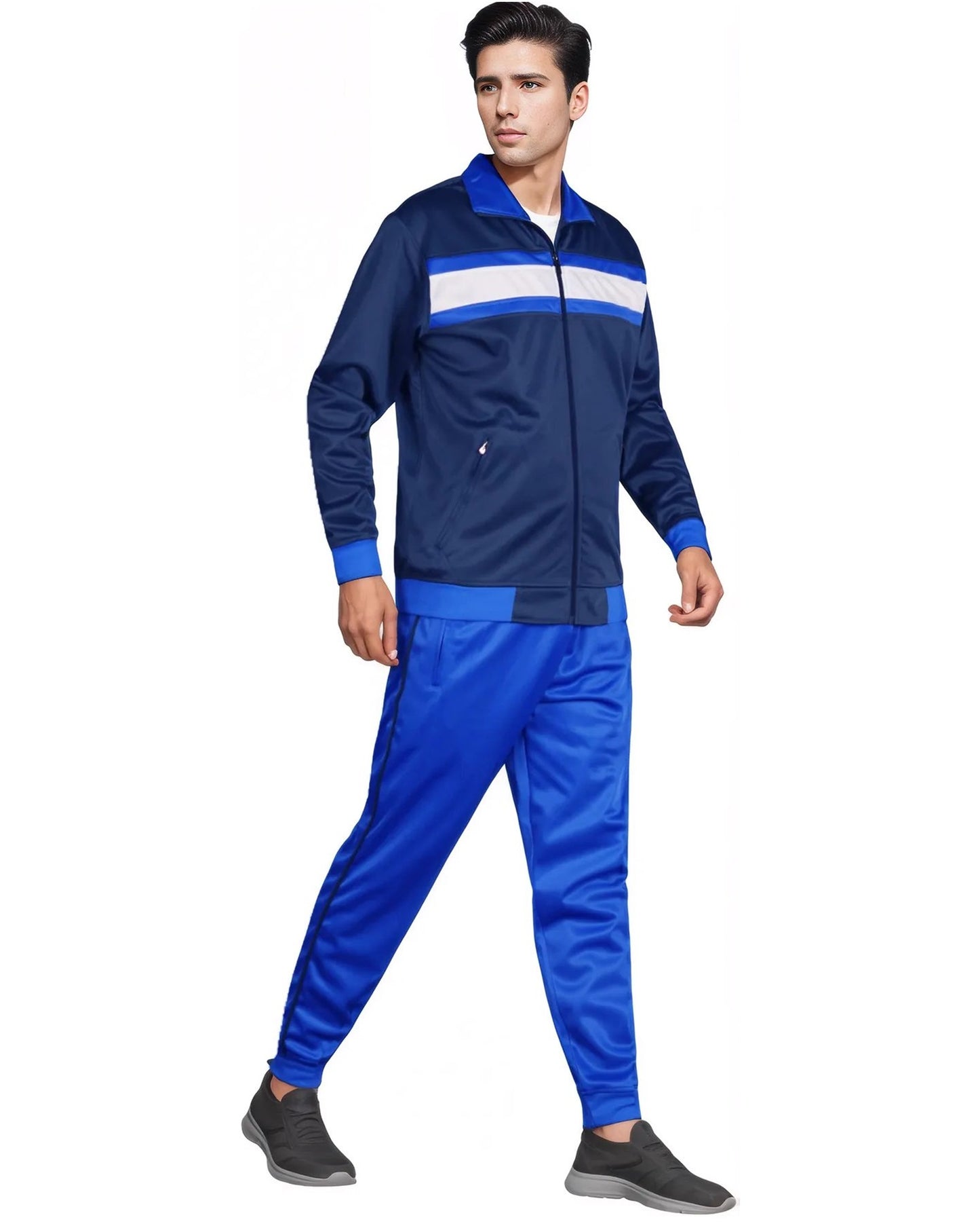 Men's Tracksuit contrast Color 2-piece Set