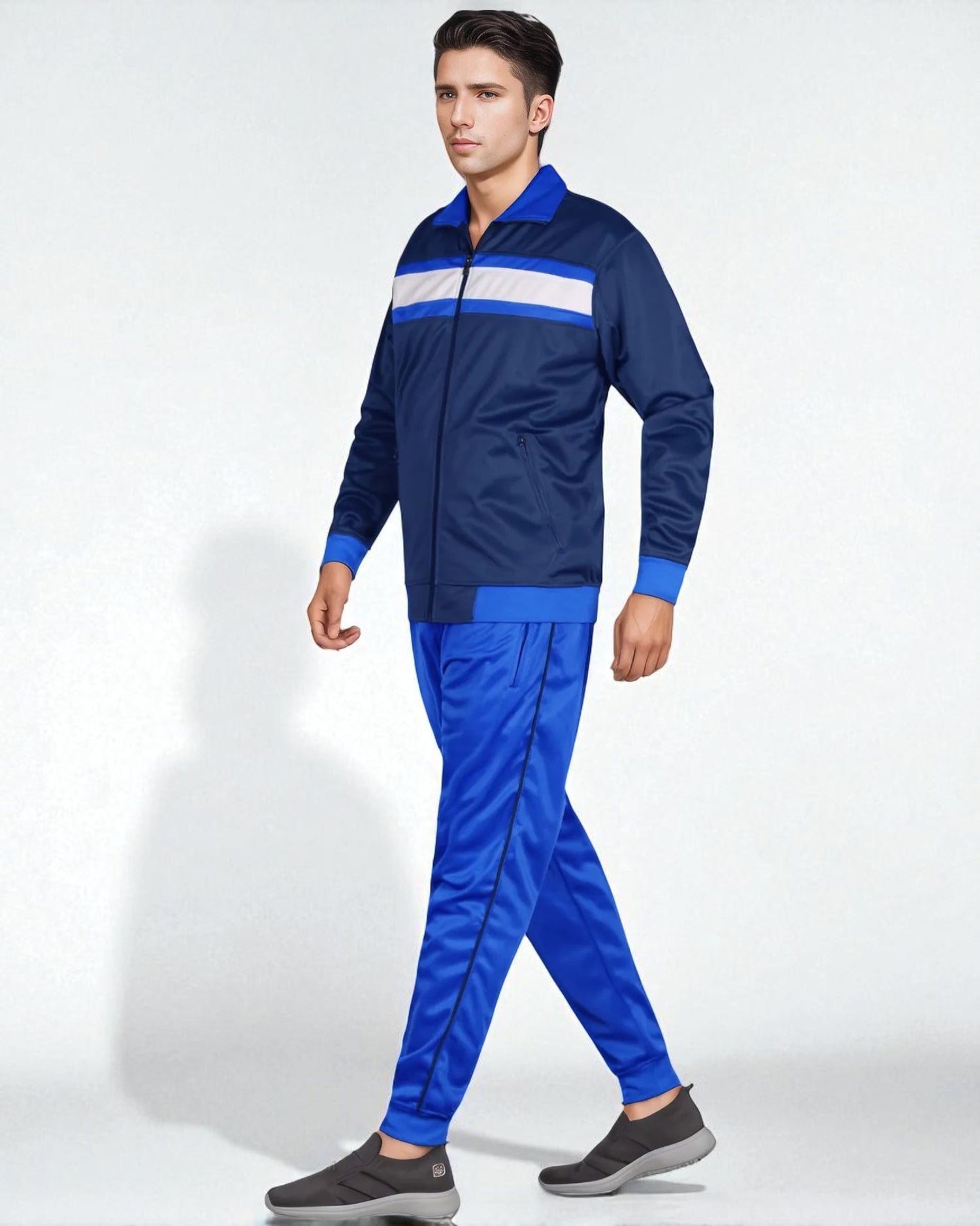 Men's Tracksuit contrast Color 2-piece Set