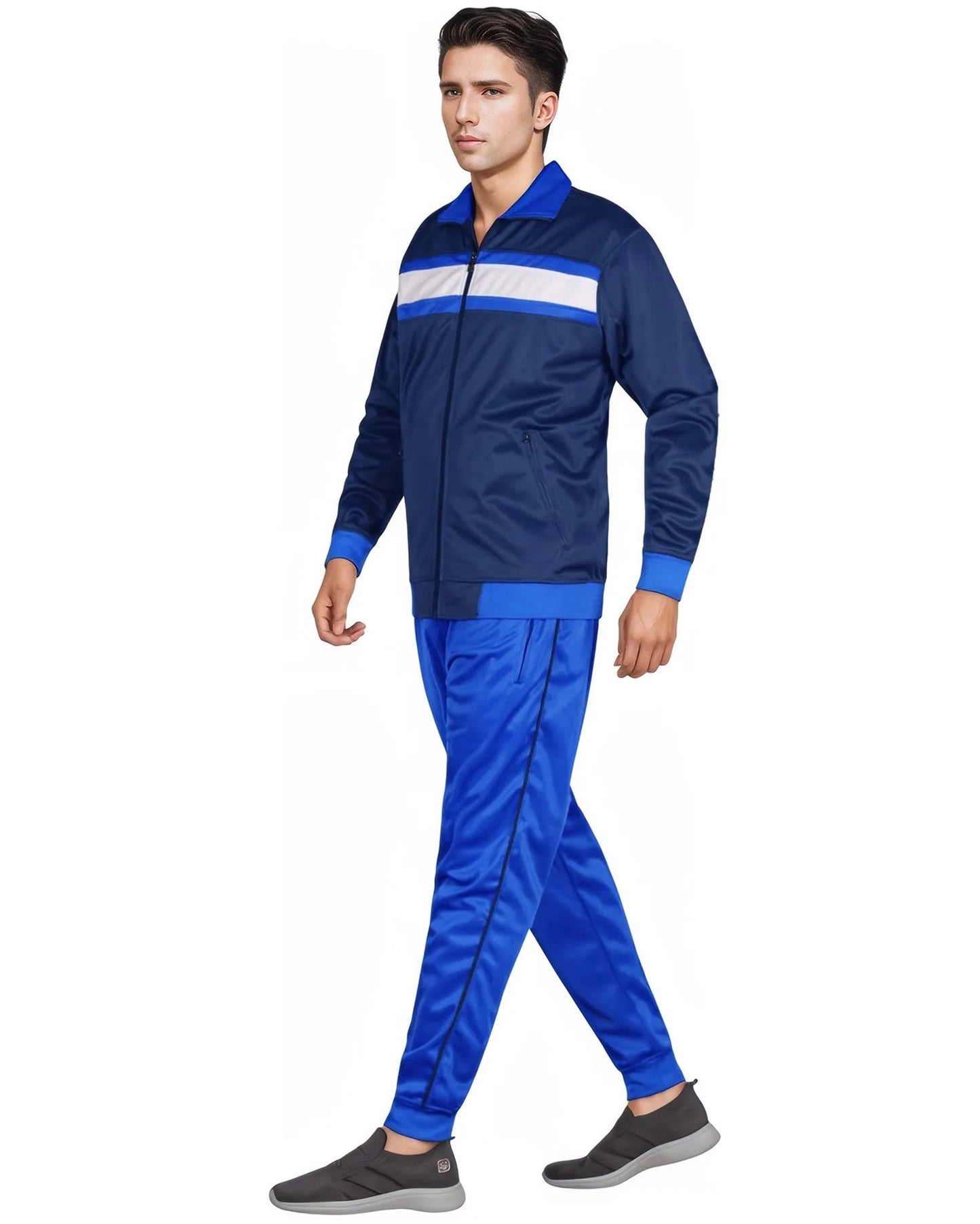 Men's Tracksuit contrast Color 2-piece Set