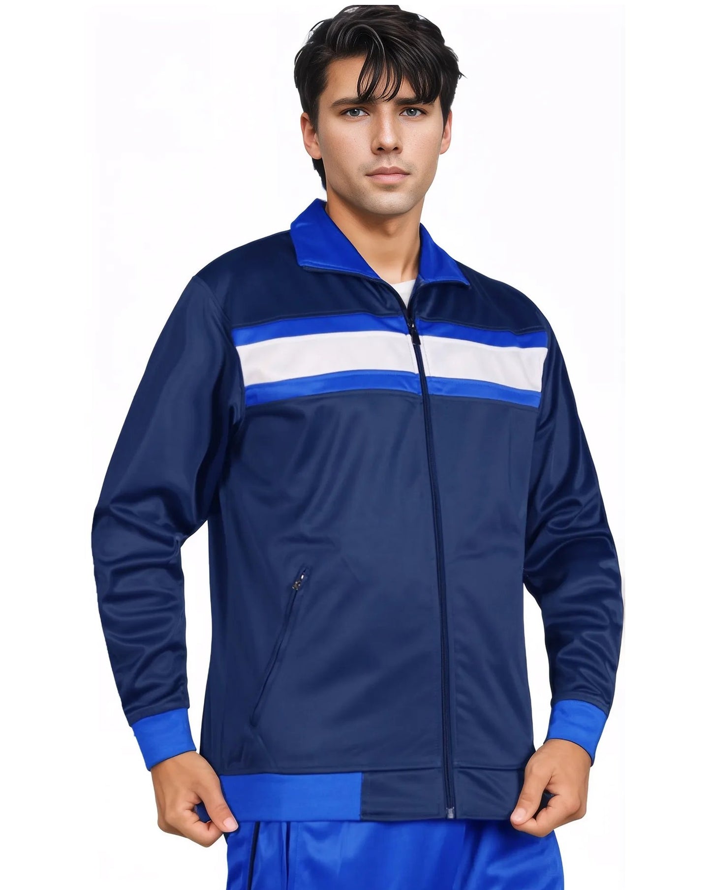 Men's Tracksuit contrast Color 2-piece Set