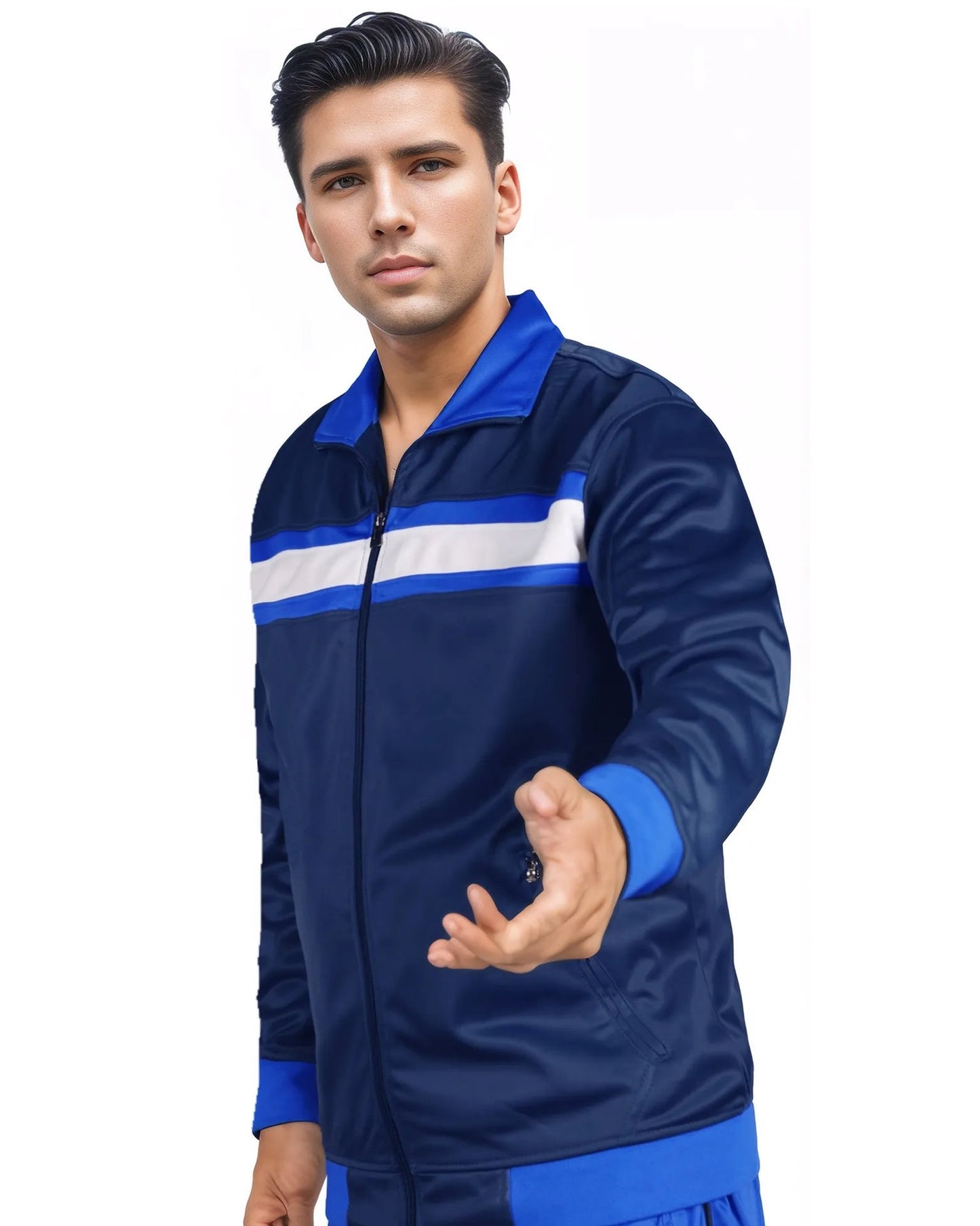 Men's Tracksuit contrast Color 2-piece Set