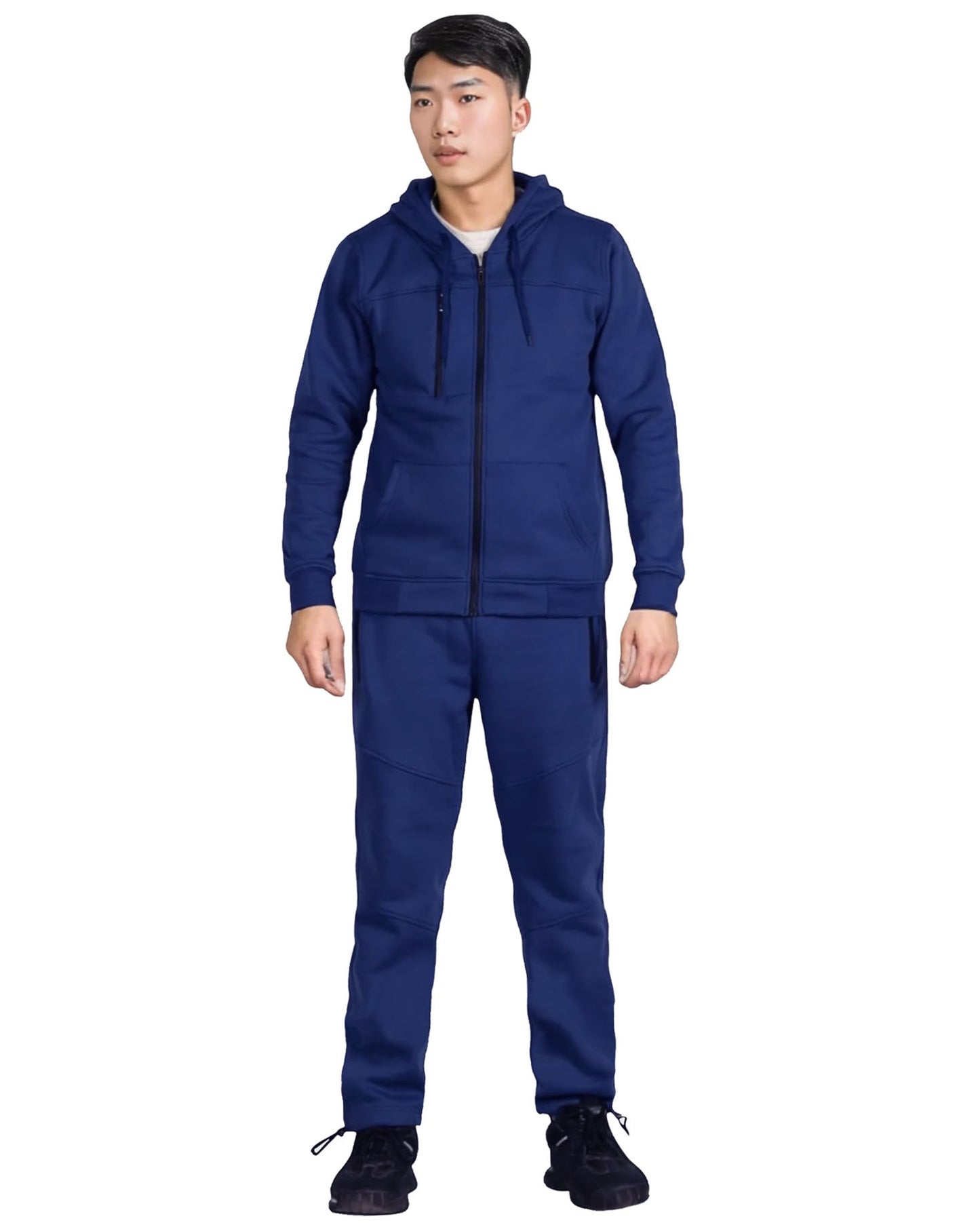 Men's Sweatsuit Soft Fleece Sweat Jacket with Sweatpants