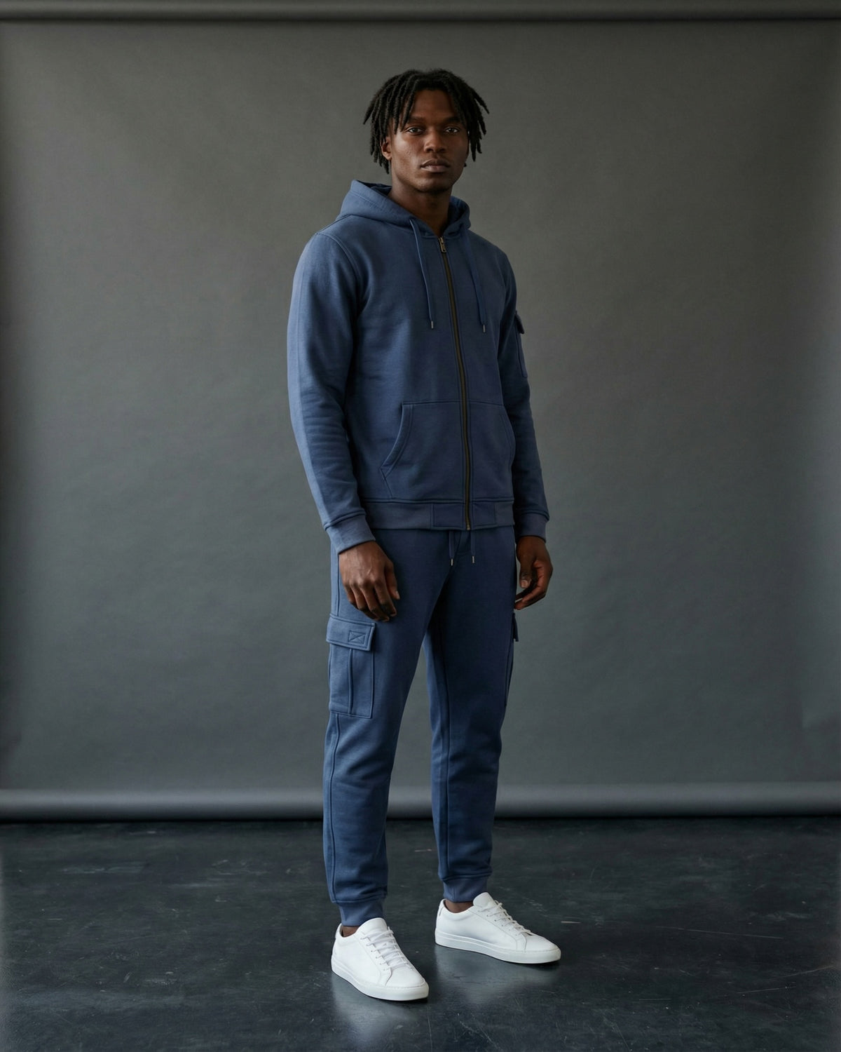 Men's Warm Cargo Pants Fleece Sweatsuit – alternate view 2