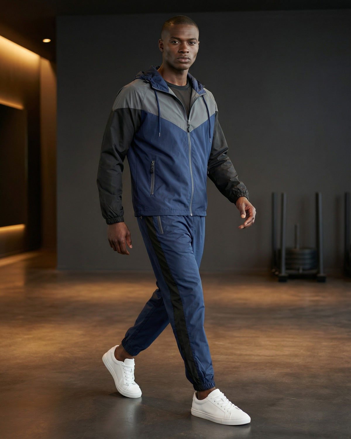 Men's Colorblock Windbreaker Workout Set – alternate view 3