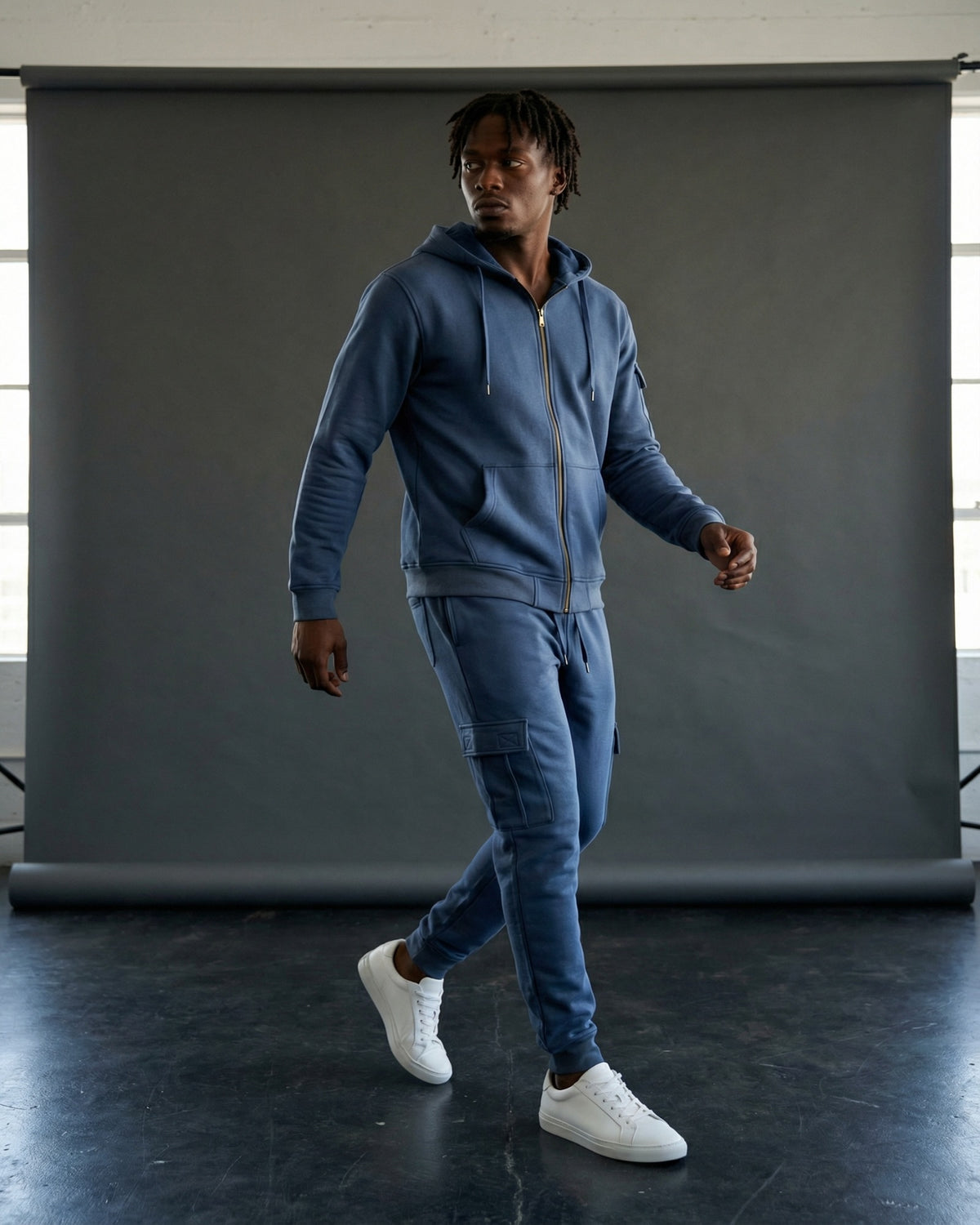 Men's Warm Cargo Pants Fleece Sweatsuit – alternate view 3