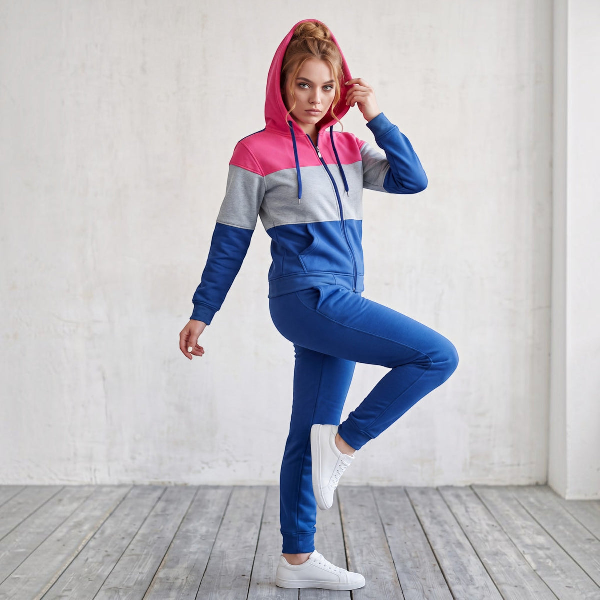 Women’s ColorBlock Zip-Up Sweatsuit – alternate view 2