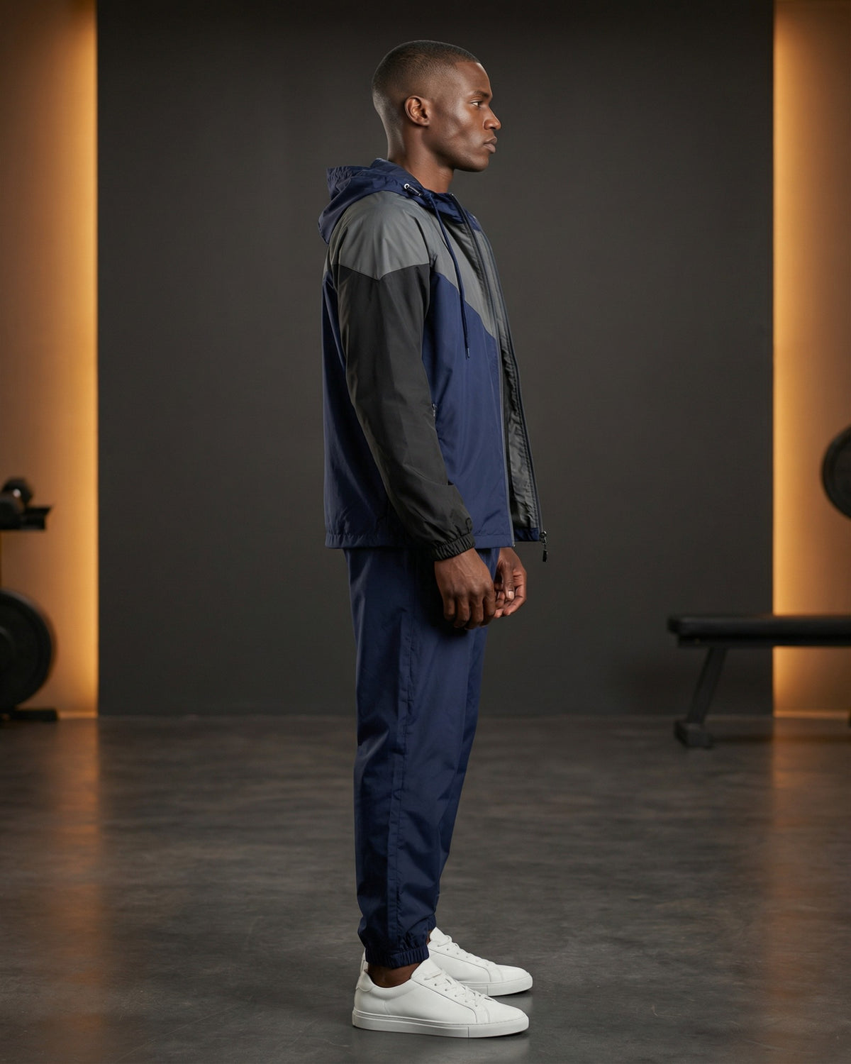 Men's Colorblock Windbreaker Workout Set – alternate view 4