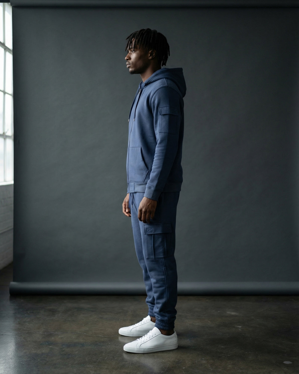 Men's Warm Cargo Pants Fleece Sweatsuit – alternate view 4