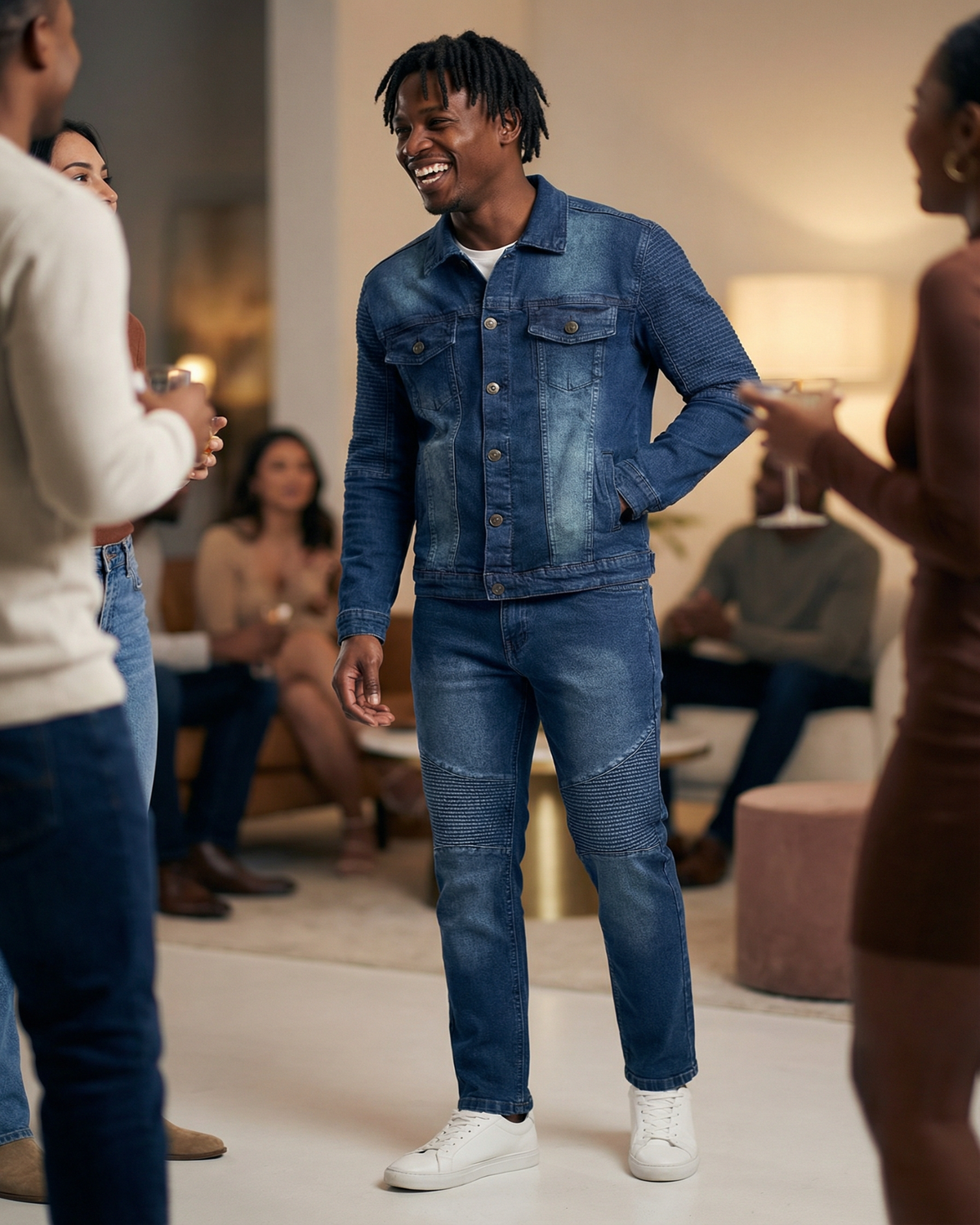 Men's Modern Moto Denim Set – Premium 14OZ Denim – alternate view 4