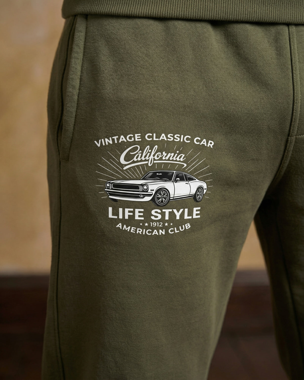 Men's Vintage Sports Car Sweatsuit – alternate view 4