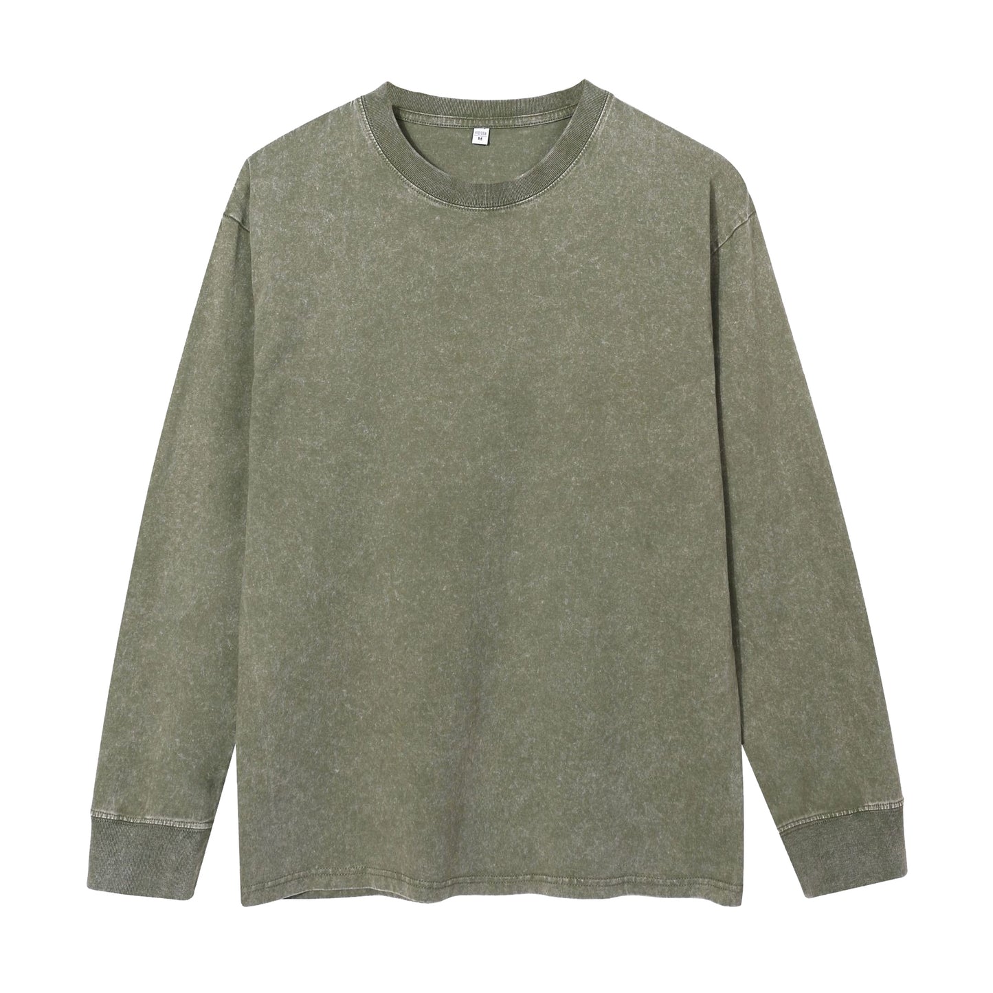 Men’s Long Sleeve Acid Wash T Shirt