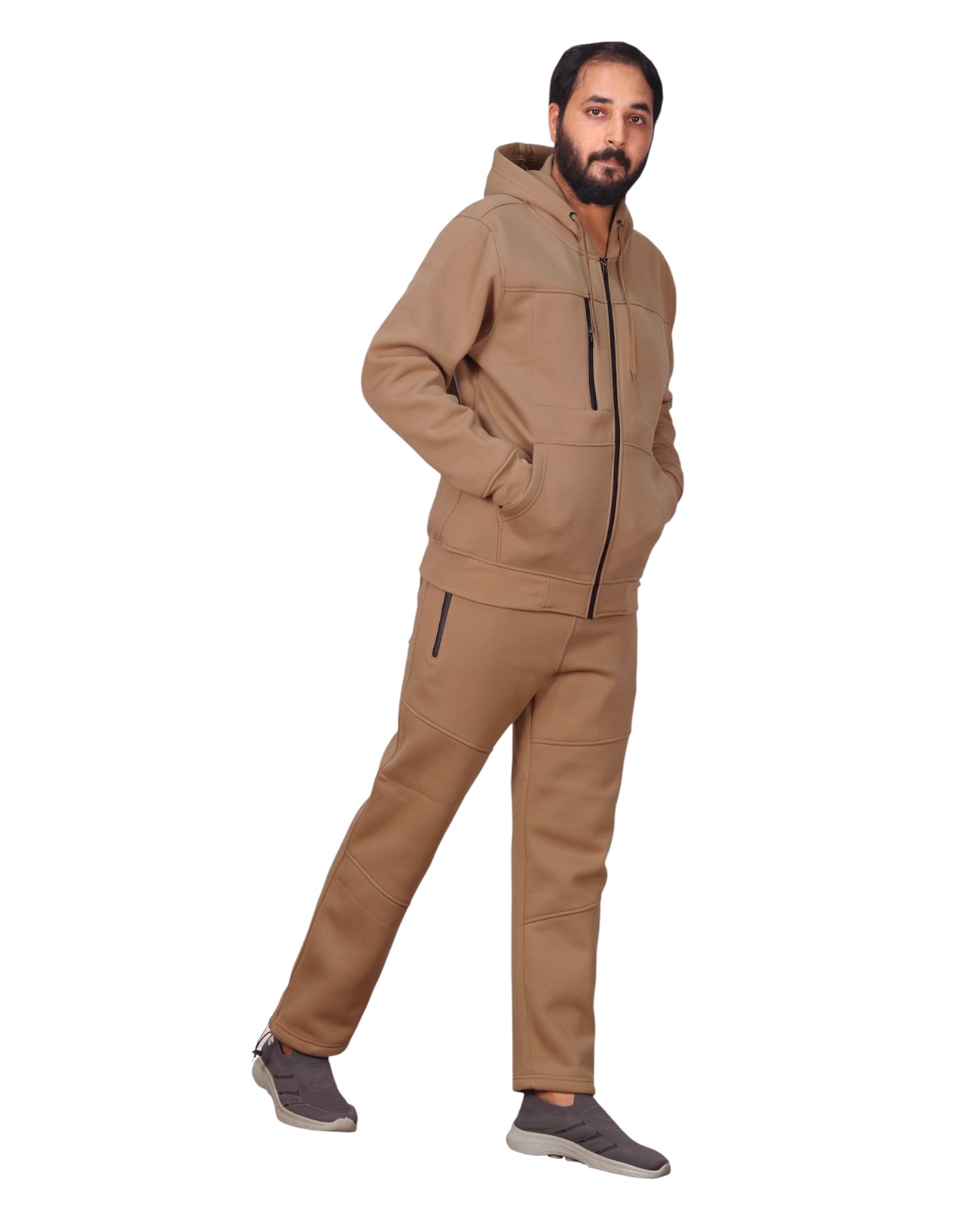 Men's Sweatsuit Soft Fleece Sweat Jacket with Sweatpants