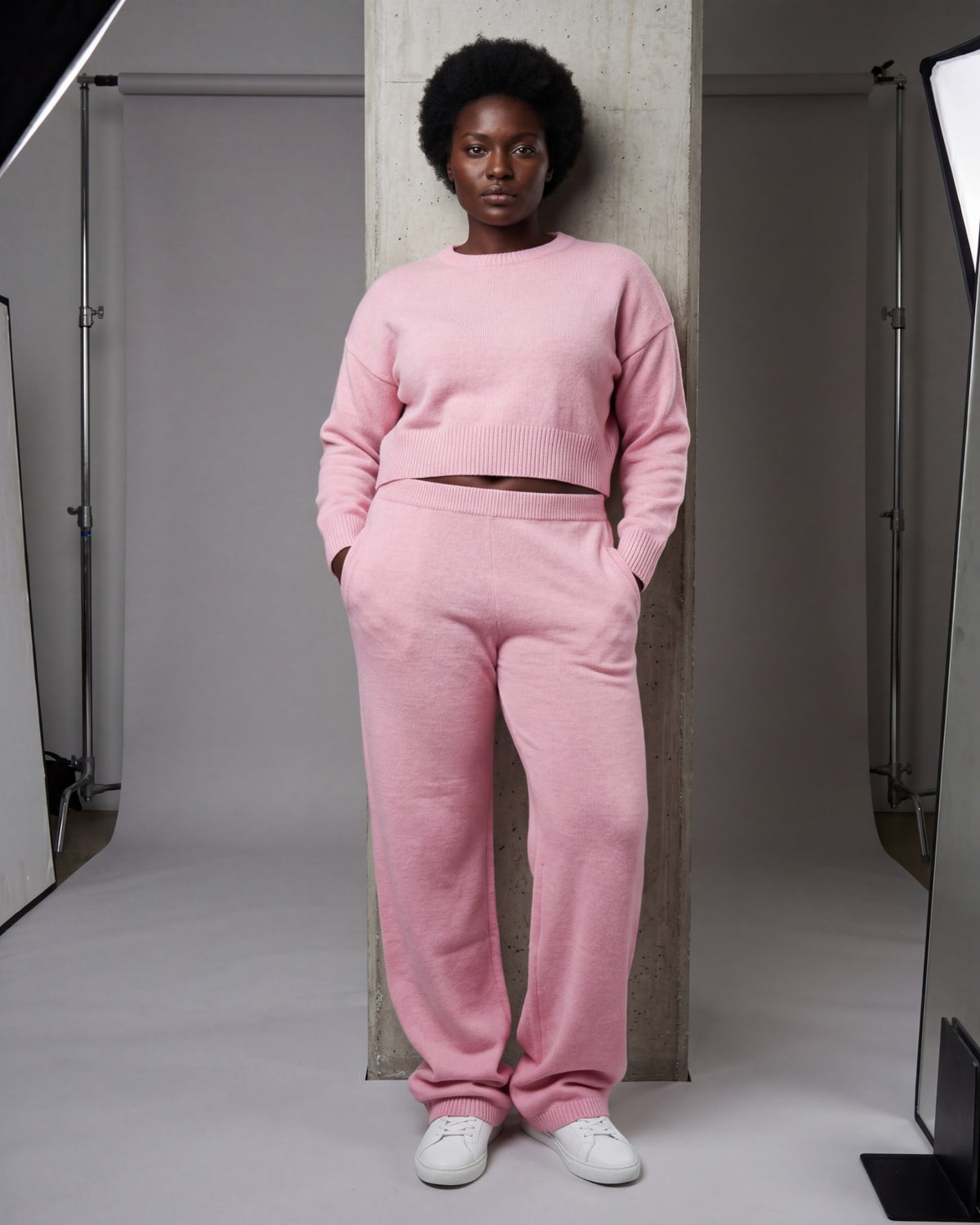 The Soft Comfy Crop Shirt Knit Set – alternate view 5