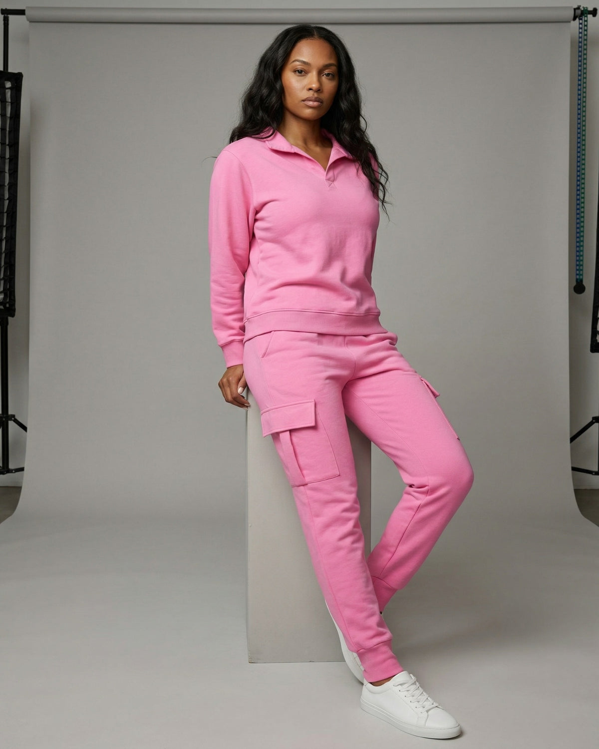 Women’s Cargo Lounge Set Soft Cotton Blend Two-Piece – alternate view 8