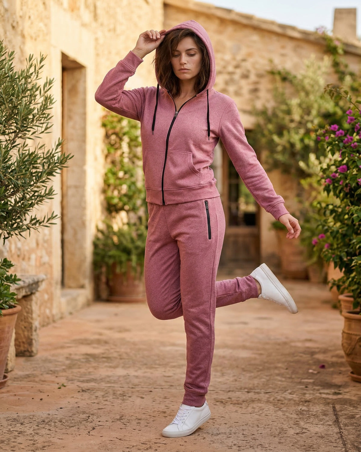 Women's Soft Stretch Comfy Fleece Suit – alternate view 2