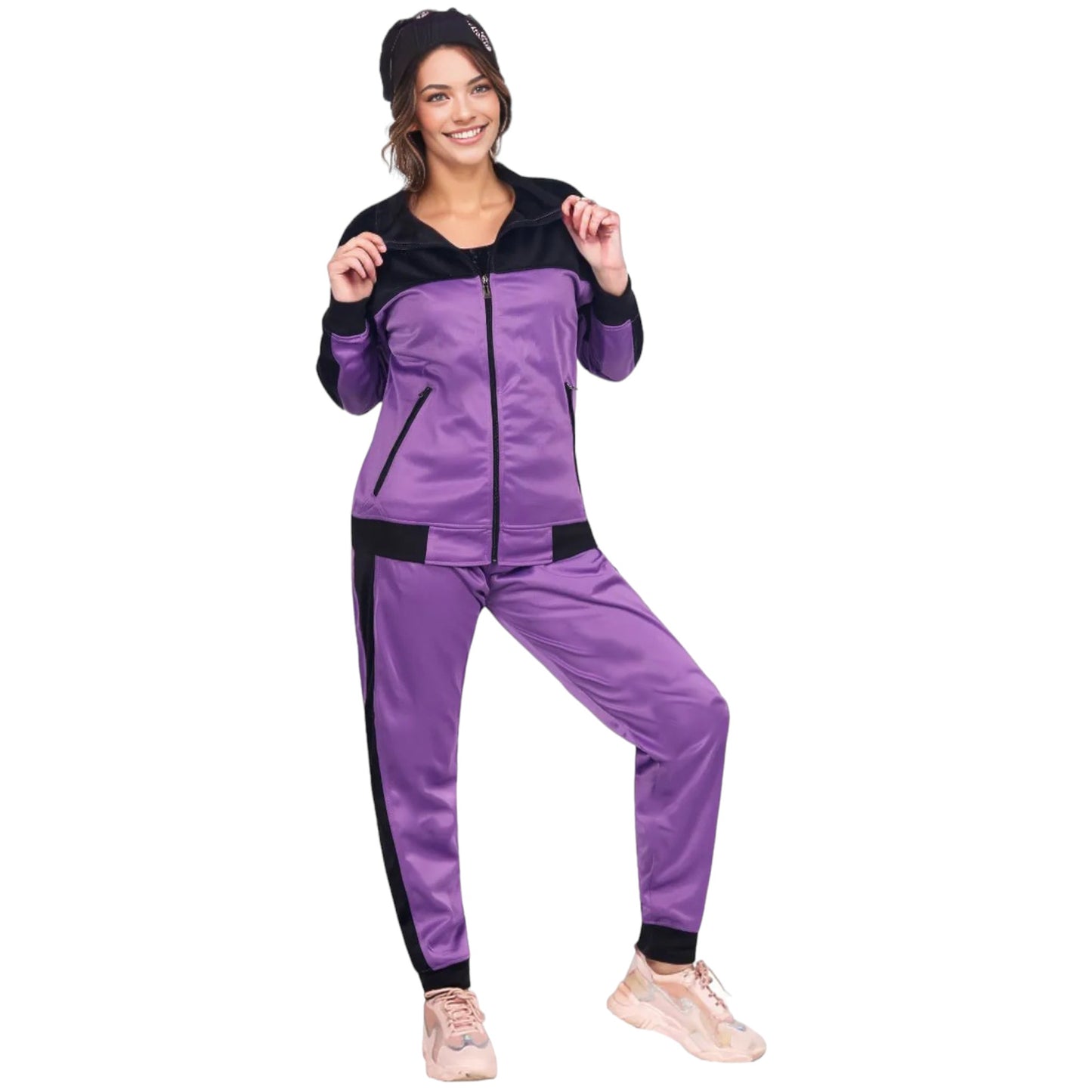 Royal Threads Canada Women's 2-Piece Fashionary Tracksuit Full Track Jacket & Jogger Track pants Jumpsuit