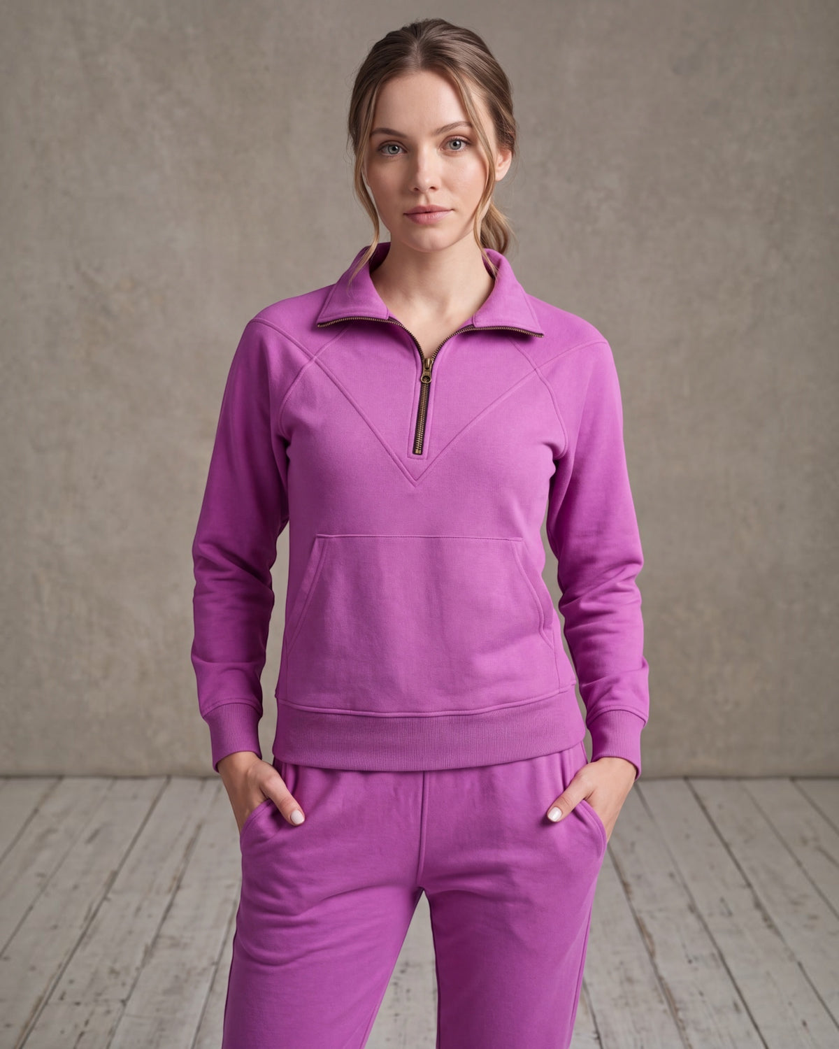Women's Soft Stretch Quarter-Zip Set