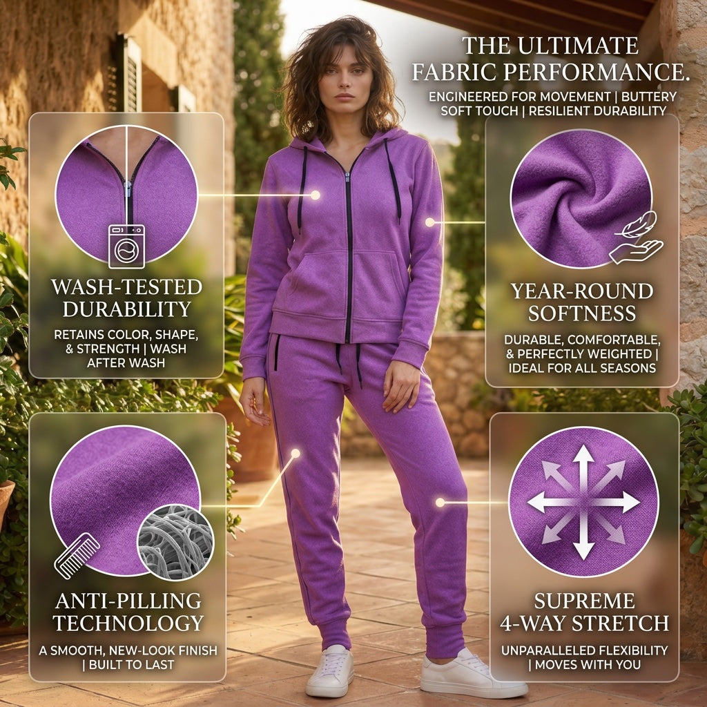 Women's Soft Stretch Comfy Fleece Suit – alternate view 14