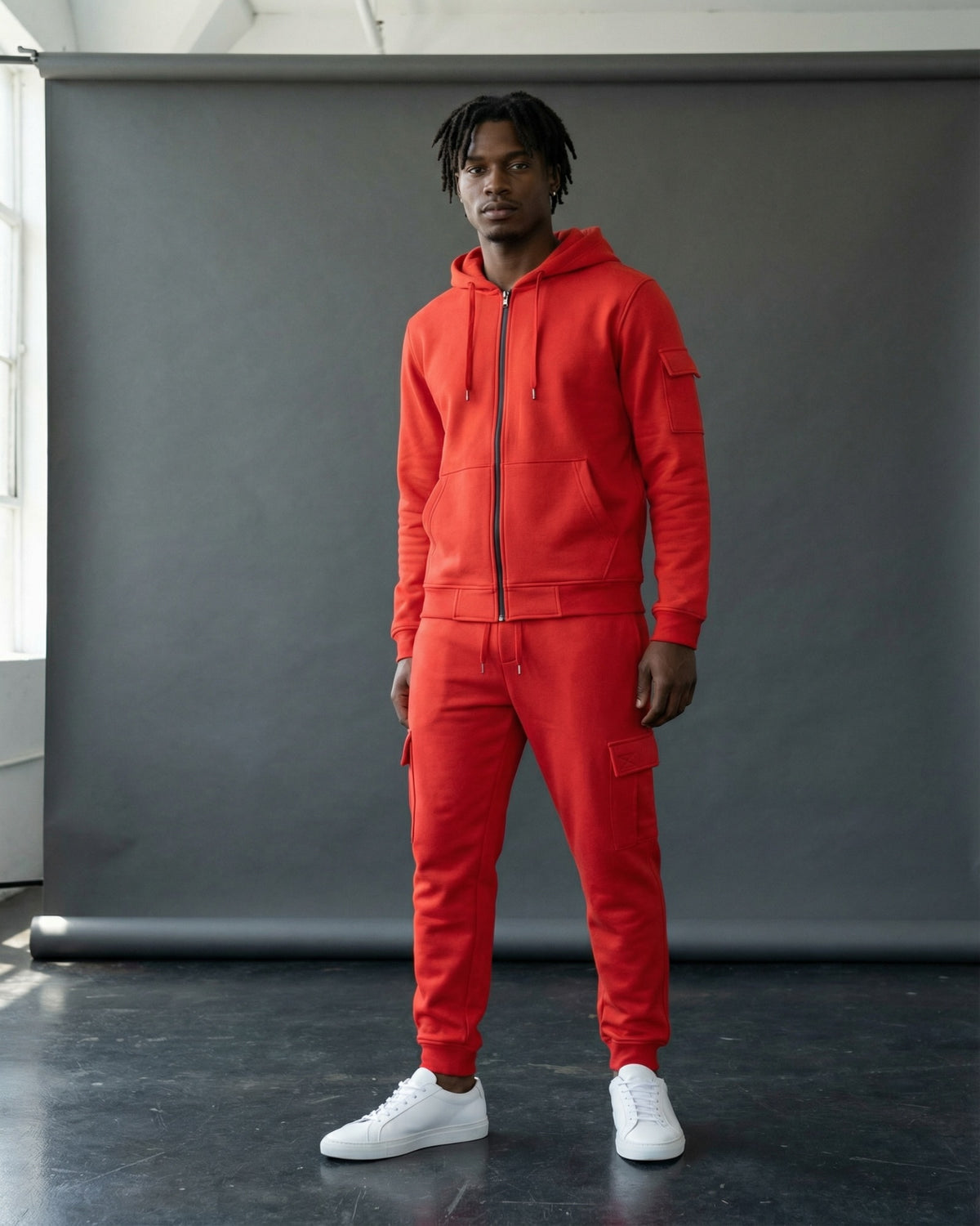 Men's Warm Cargo Pants Fleece Sweatsuit – alternate view 11