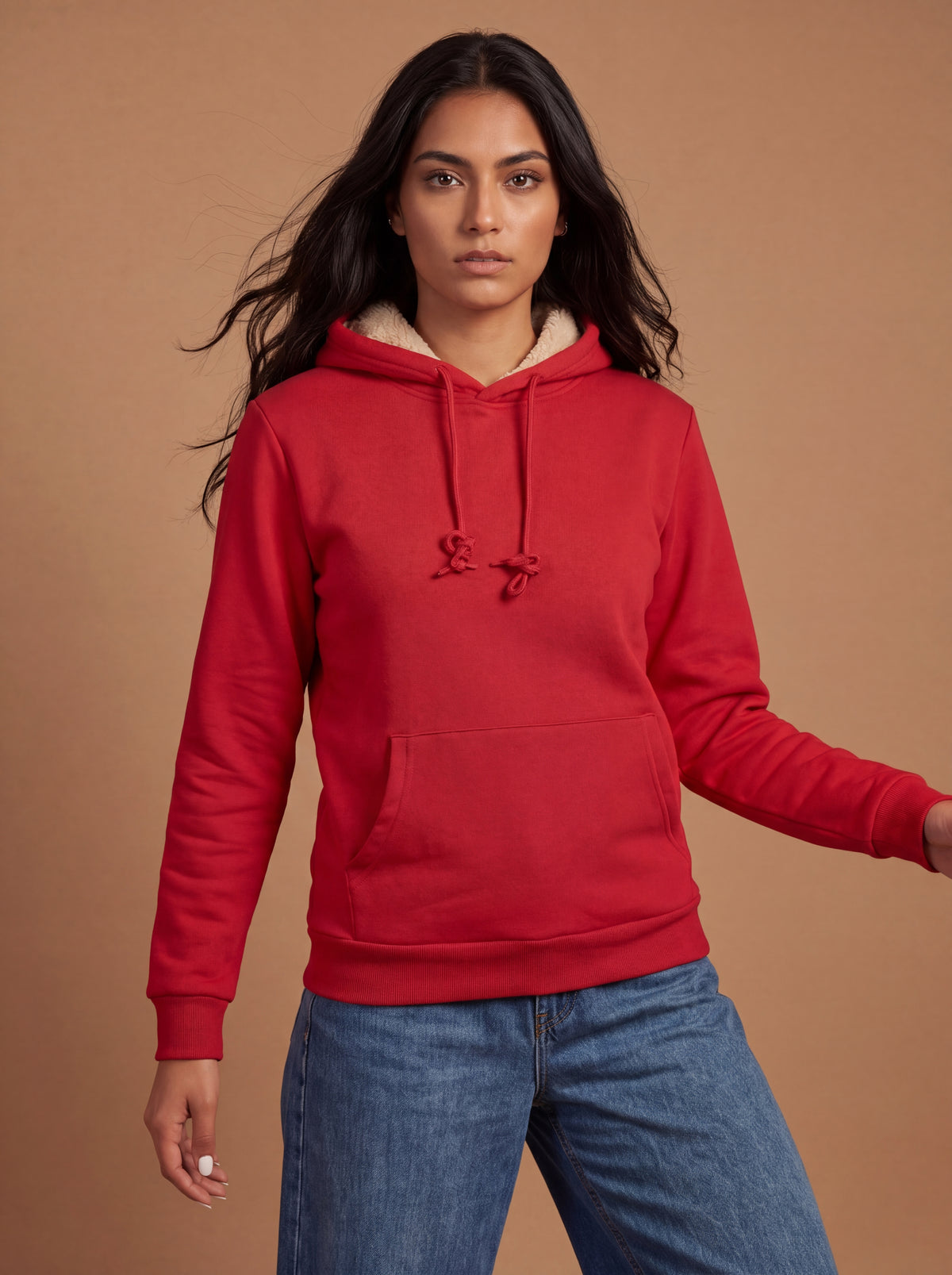 Women’s Sherpa-Lined Pullover Hoodie – alternate view 4