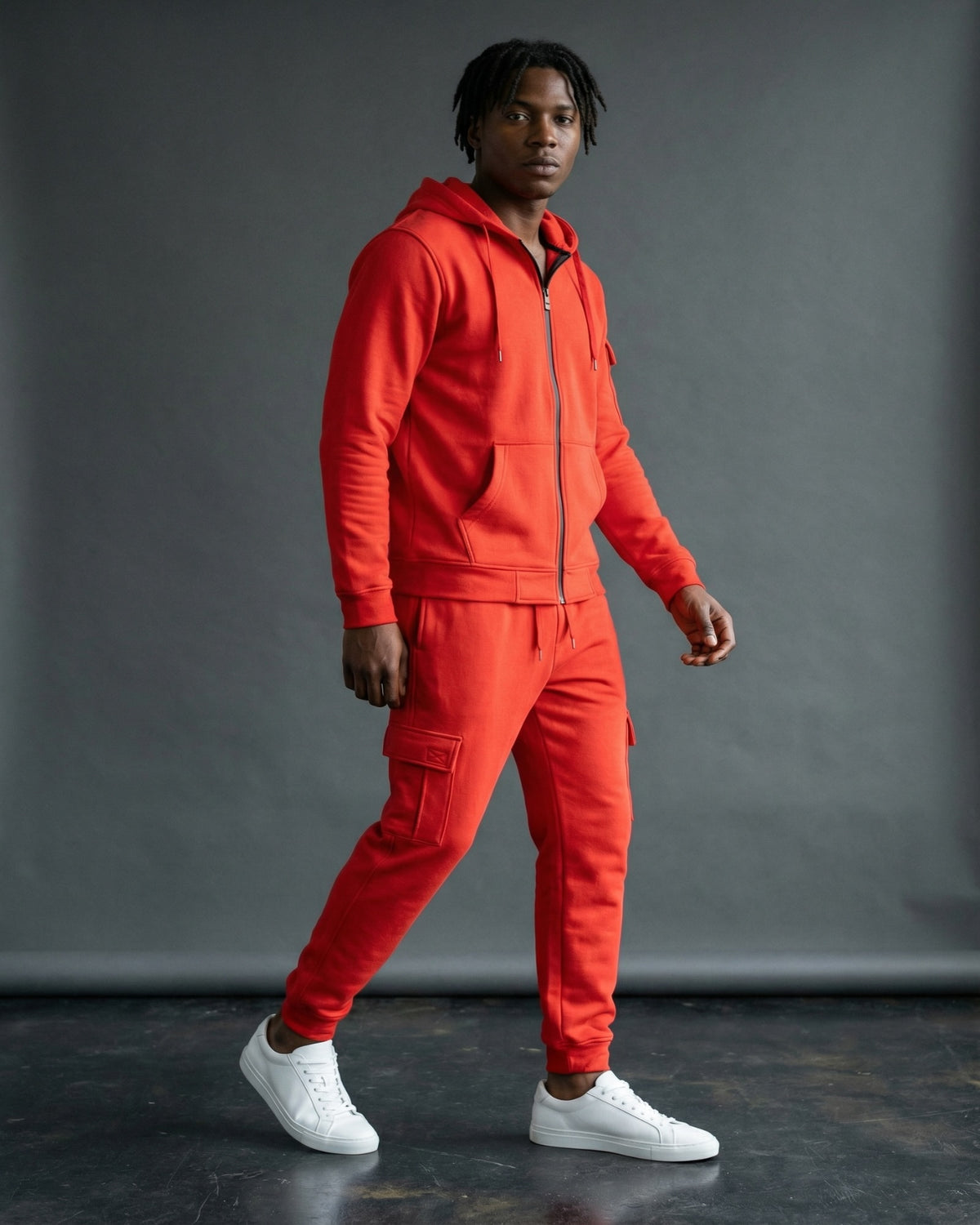 Men's Warm Cargo Pants Fleece Sweatsuit – alternate view 12