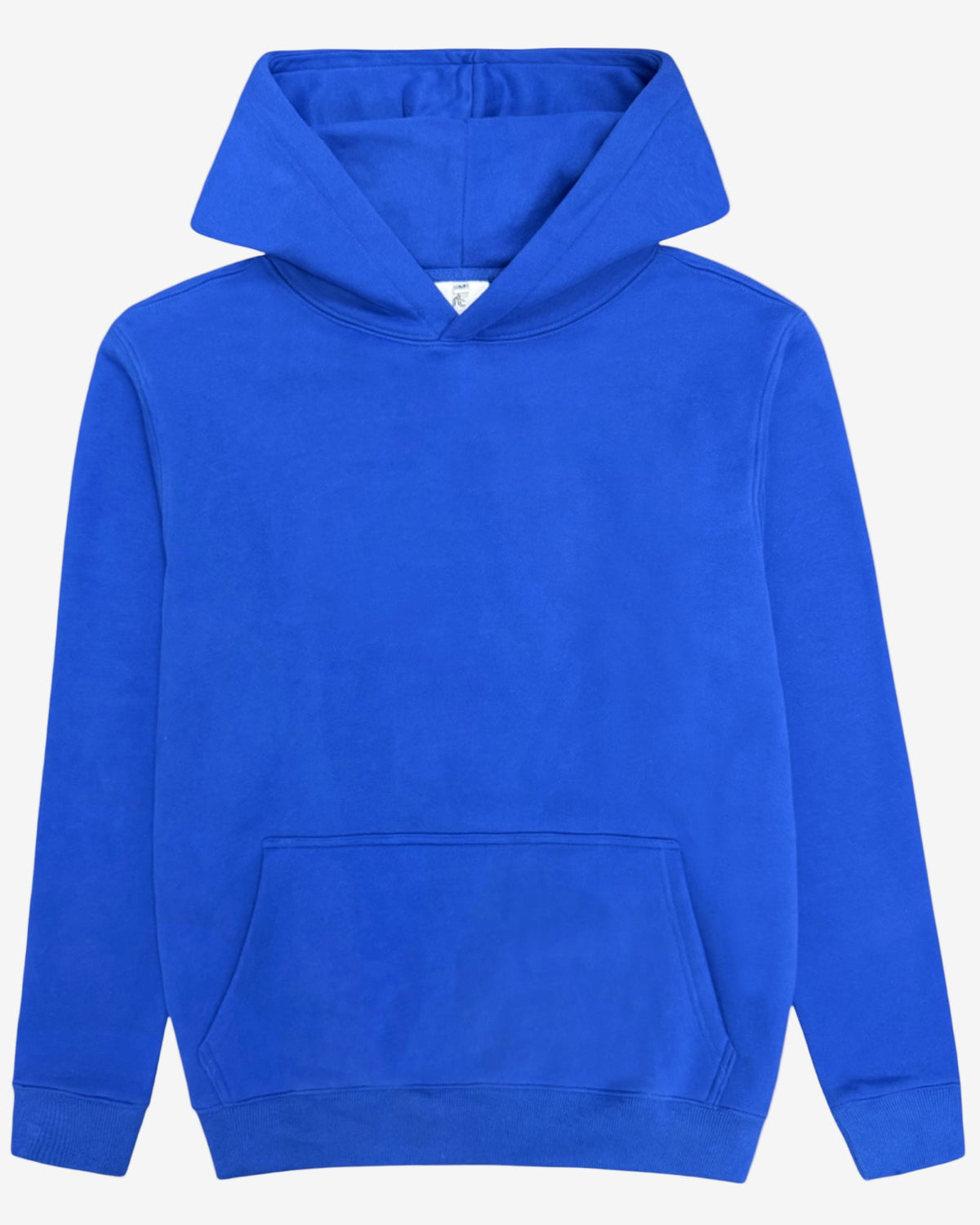 Royal blue CloudSoft 100% cotton fleece pullover hoodie