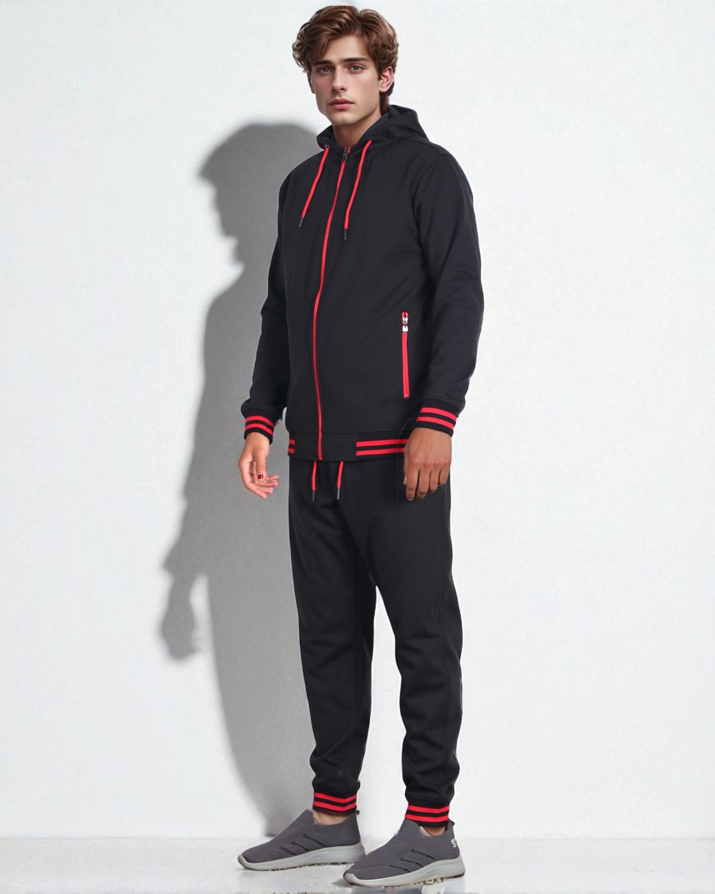 Men’s Scooba Multi Color Rib Tracksuit GYM Activewear Outfit