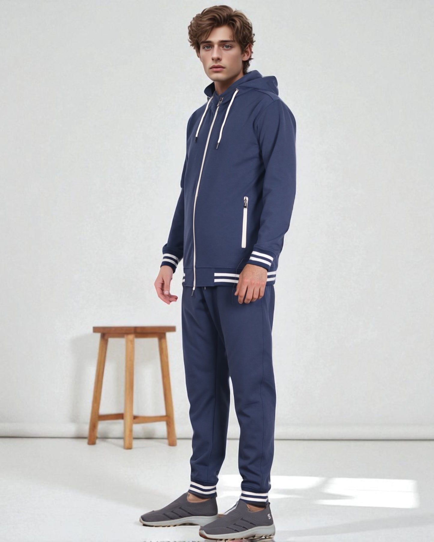 Men’s Scooba Multi Color Rib Tracksuit GYM Activewear Outfit