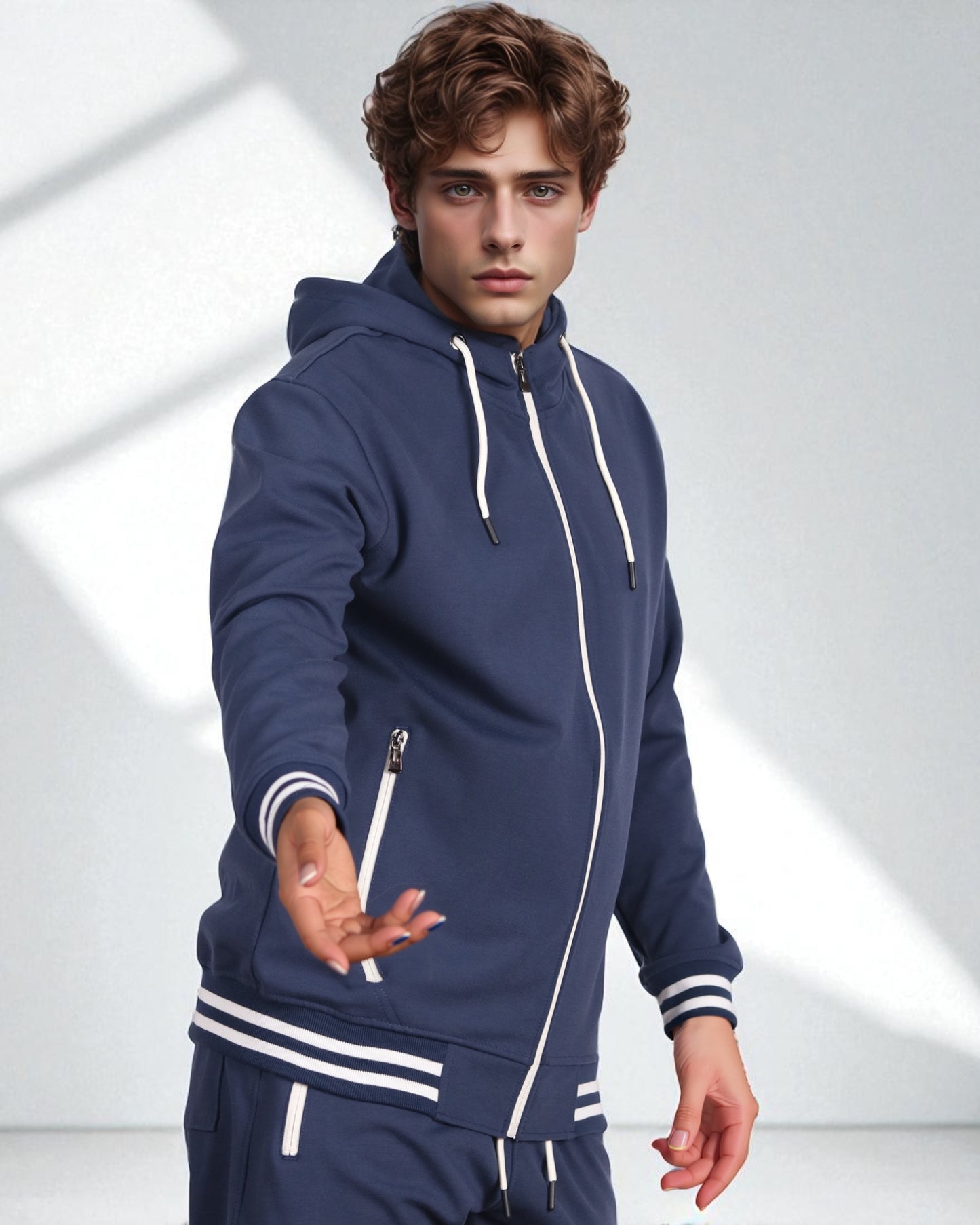 Men’s Scooba Multi Color Rib Tracksuit GYM Activewear Outfit