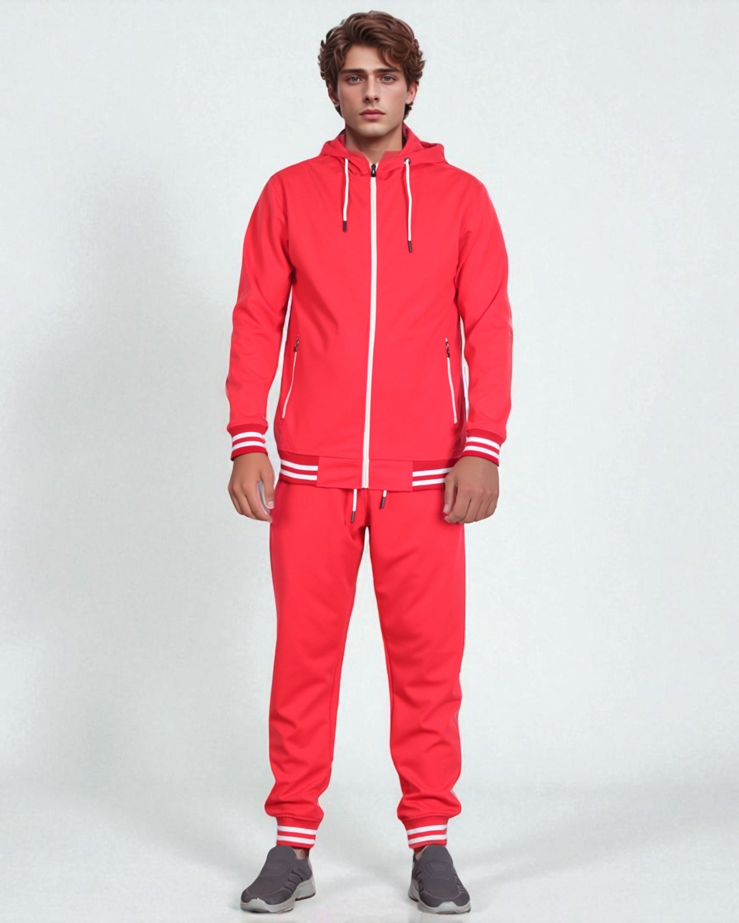 Men’s Scooba Multi Color Rib Tracksuit GYM Activewear Outfit