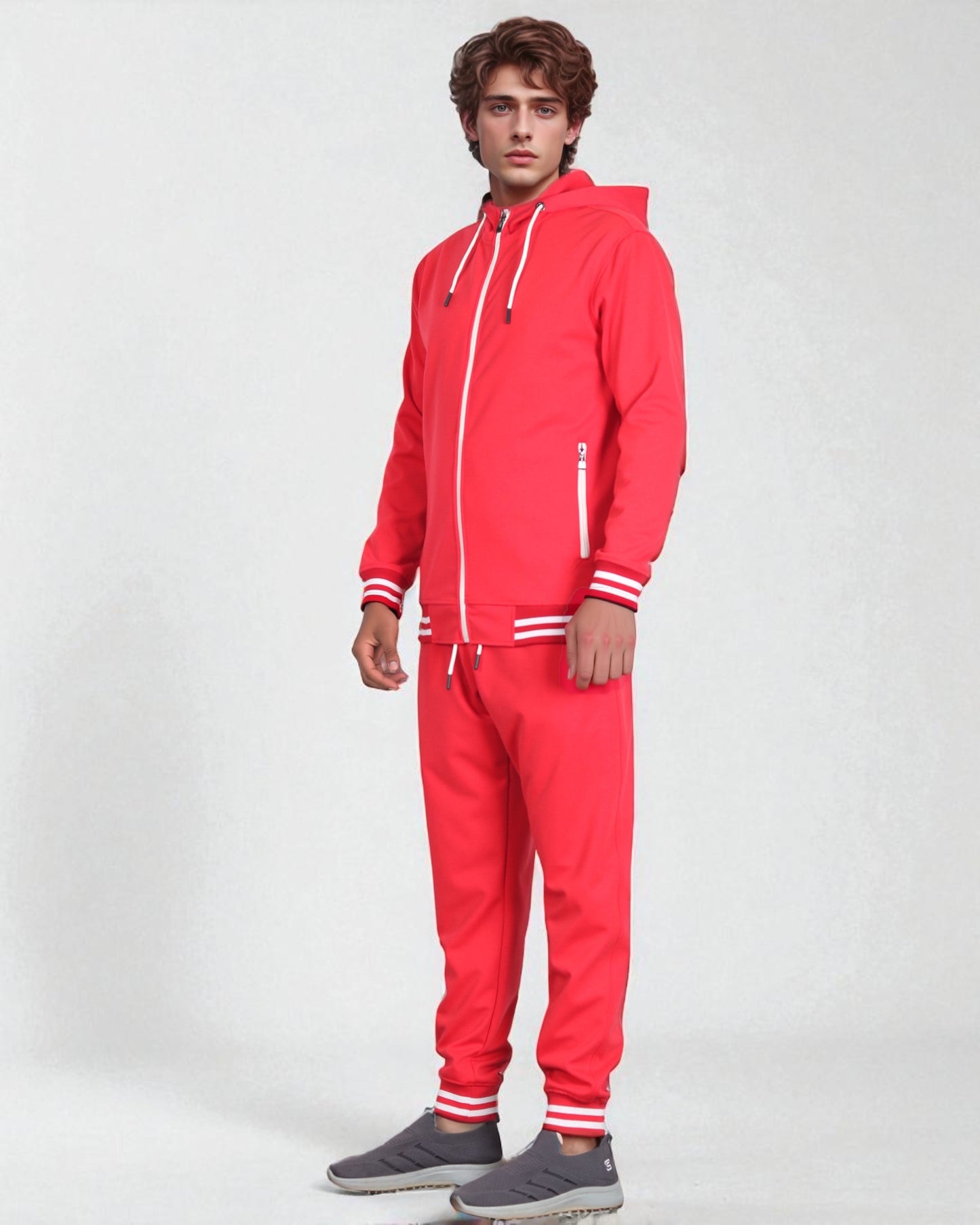 Men’s Scooba Multi Color Rib Tracksuit GYM Activewear Outfit