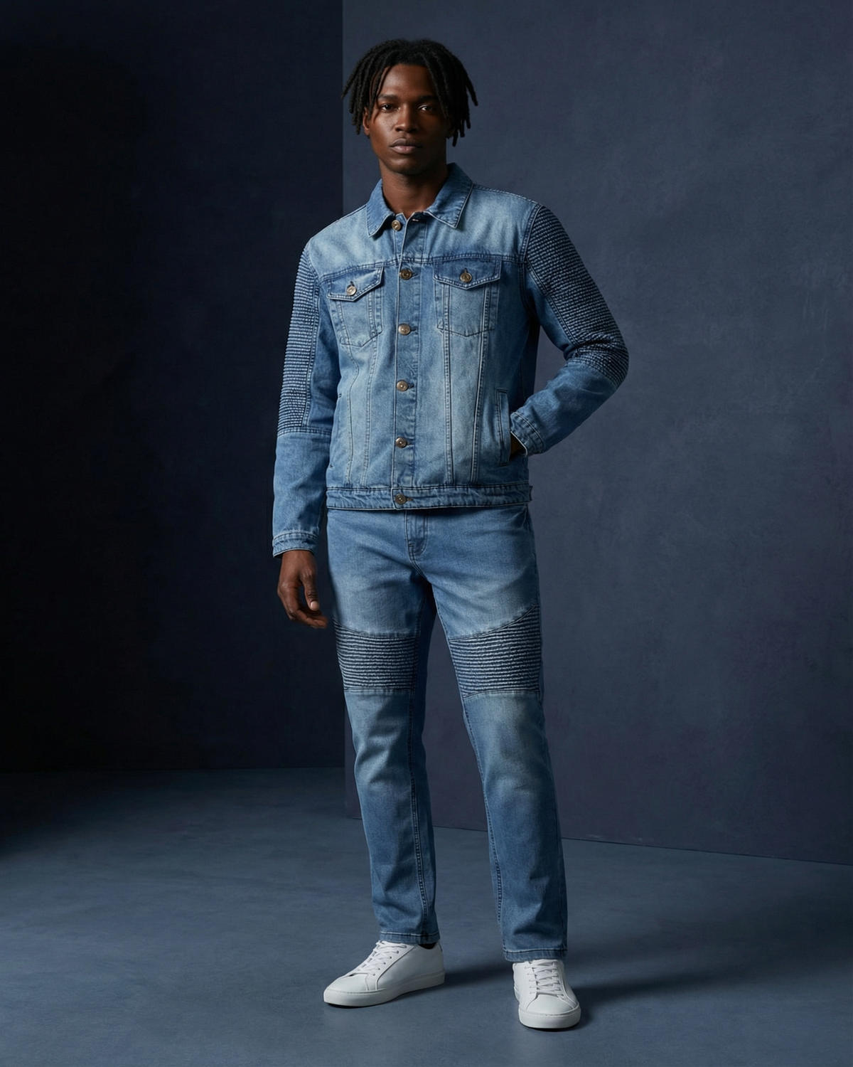 Men's Modern Moto Denim Set – Premium 14OZ Denim – alternate view 11