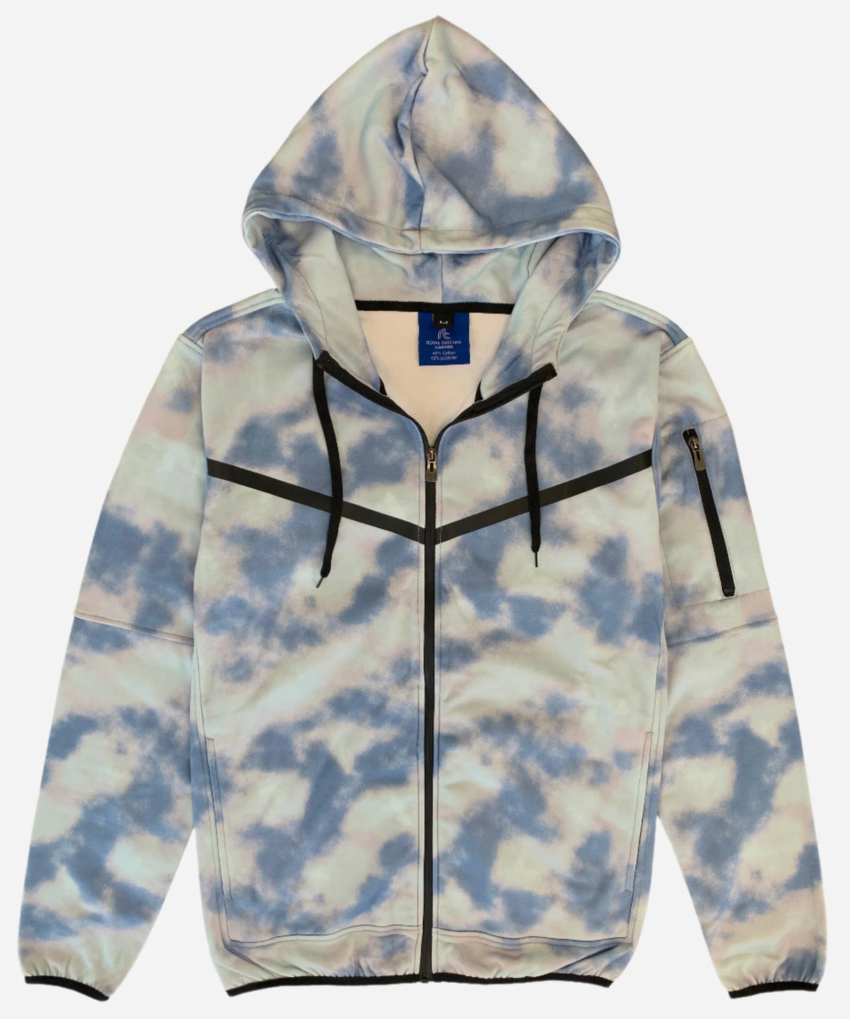 Sky print men’s tech fleece zip-up hoodie