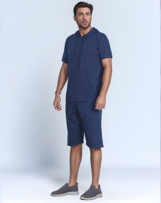 Men’s 2 Piece Solid Color Regular Fit Shorts Set Summer Outfit