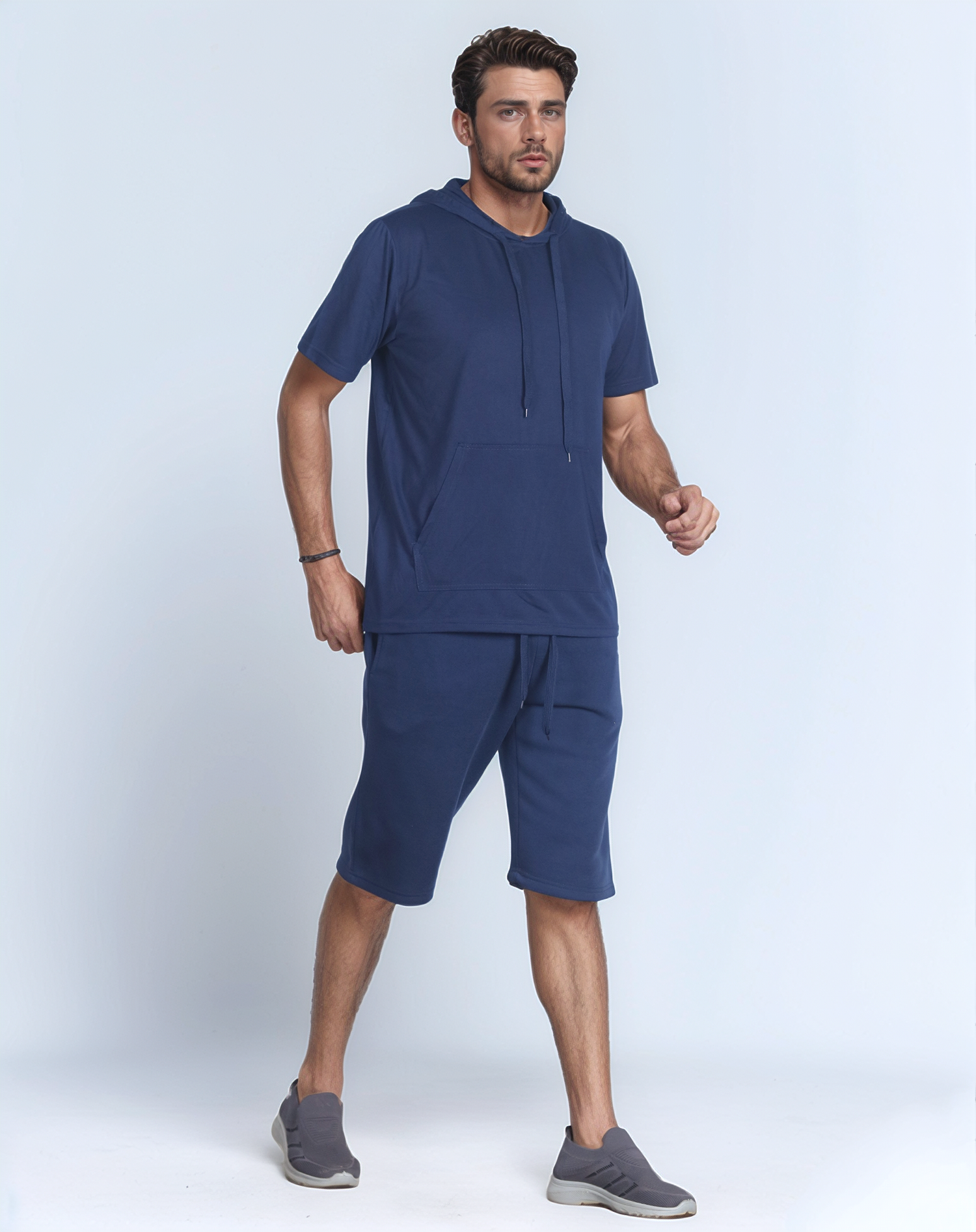 Men’s 2 Piece Solid Color Regular Fit Shorts Set Summer Outfit