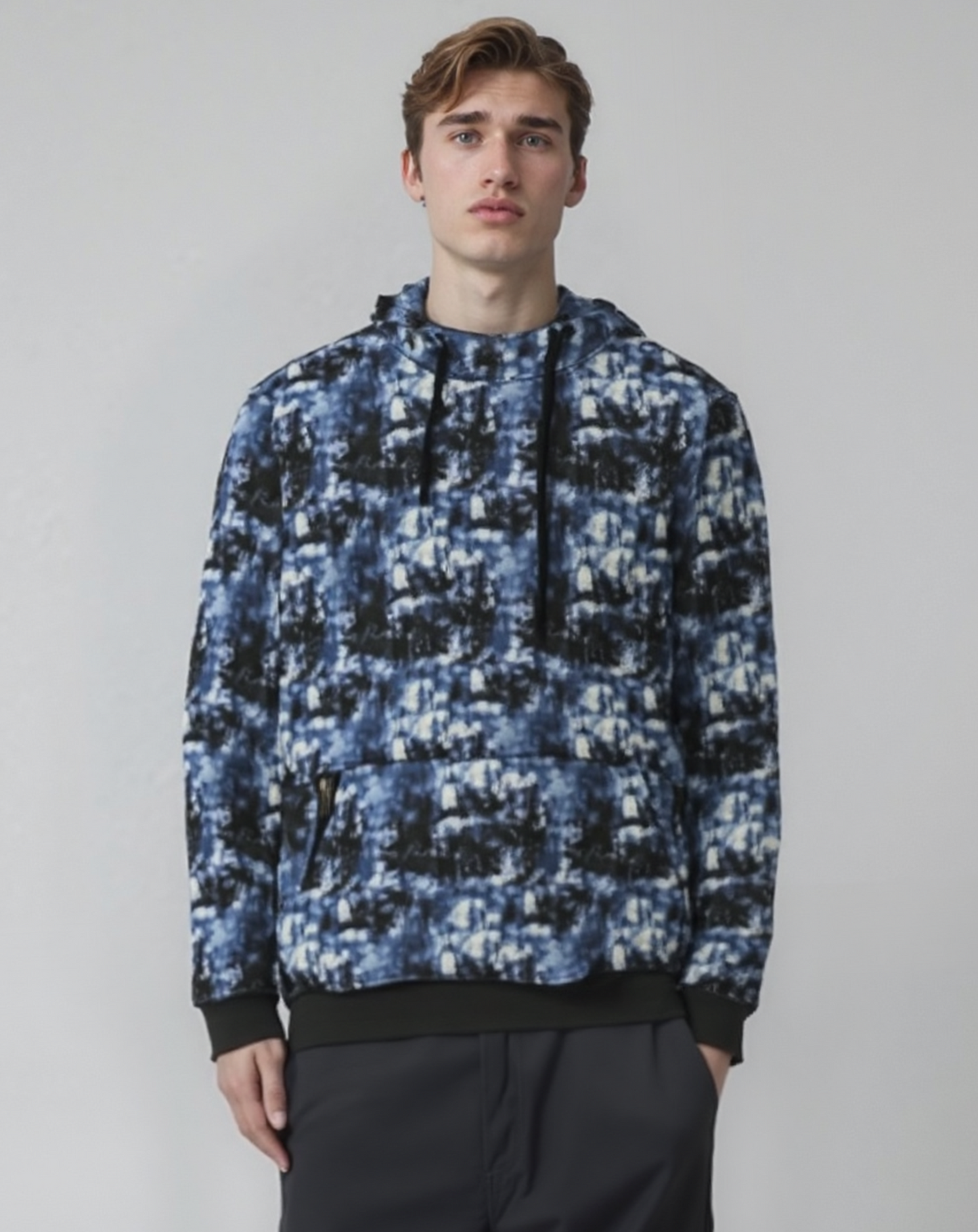 Men’s Printed Color Full Sleeves Spring Wear Pullover Hoodie